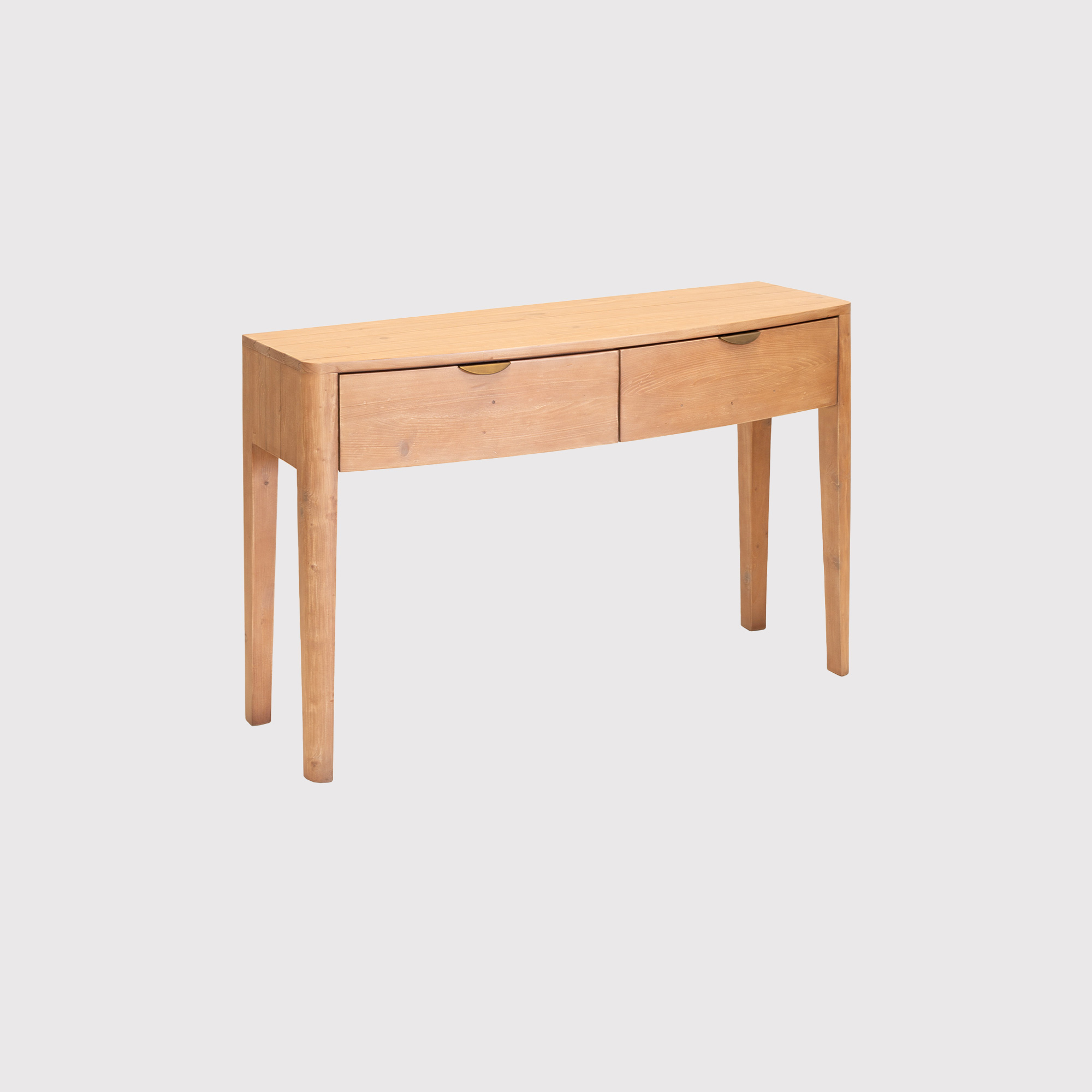 Halstatt Brown Reclaimed Wood 2 Drawer Console Table