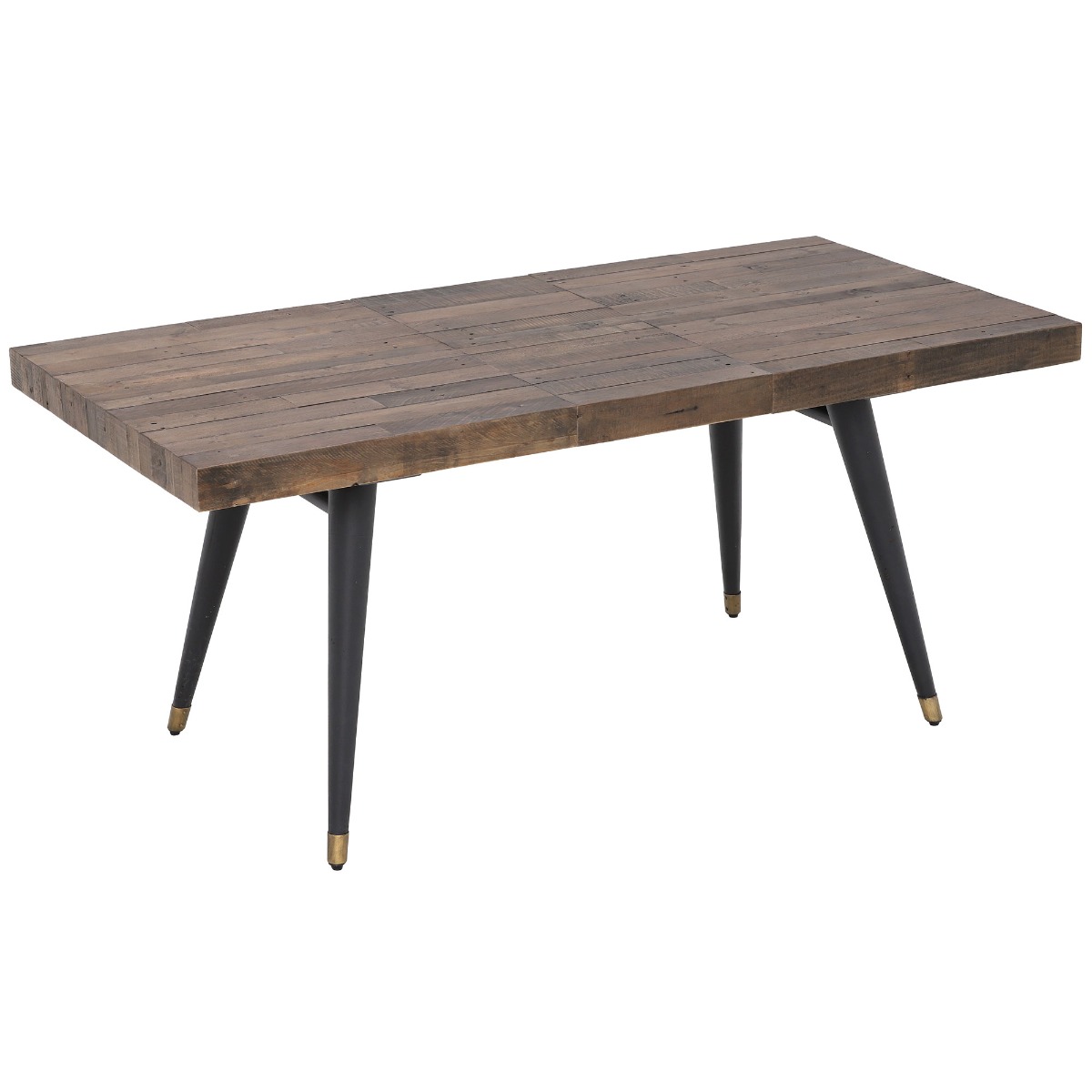 Modi 140cm-180cm Reclaimed Wood Extending Dining Table, Seats 4-6 , Rustic Saddle Tan