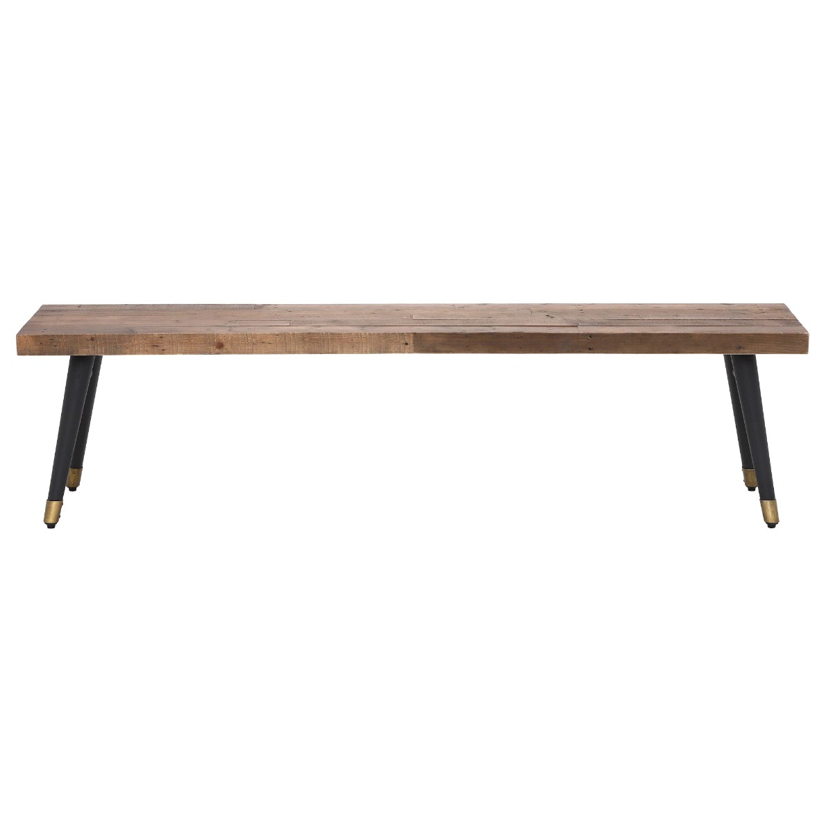 Modi 140cm Reclaimed Wood Dining Bench, Rustic Saddle Tan