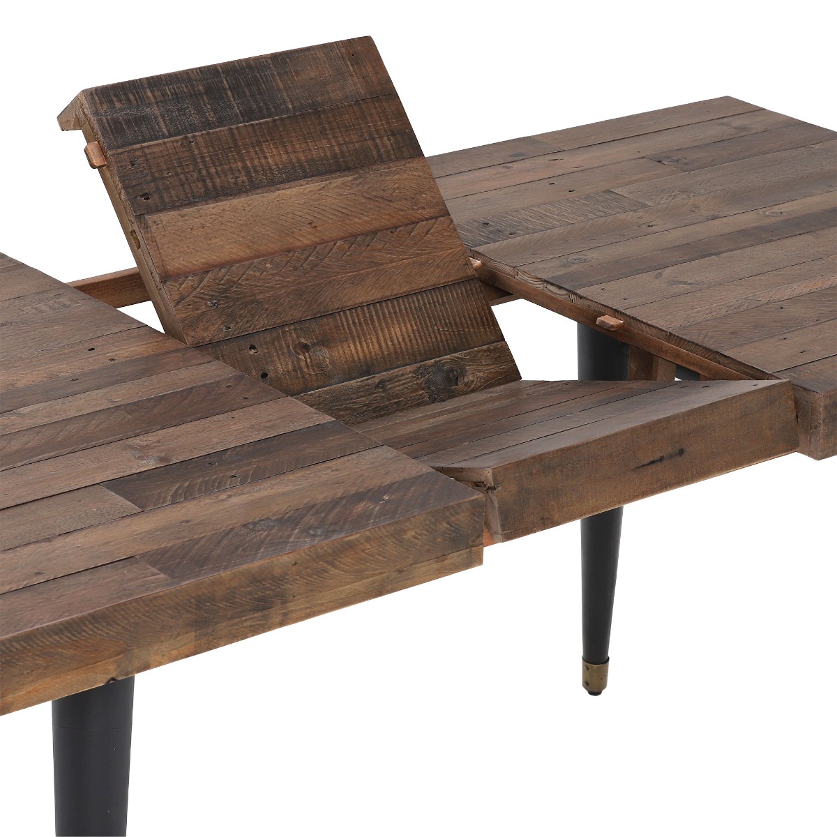 Modi 180cm-240cm Reclaimed Wood Extending Dining Table , Rustic Saddle Tan