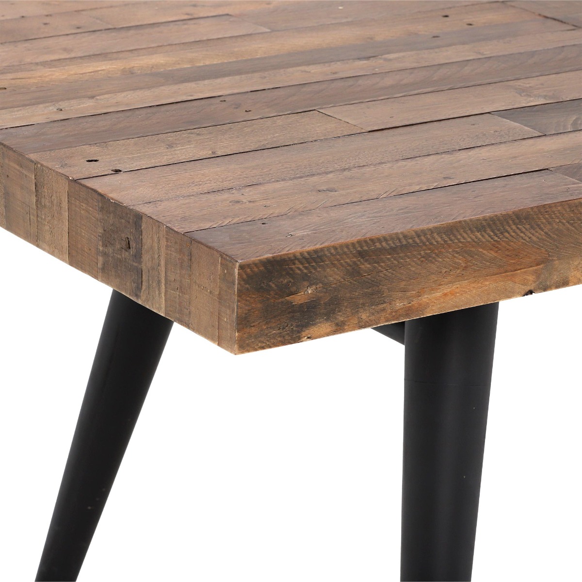 Modi 180cm-240cm Reclaimed Wood Extending Dining Table , Rustic Saddle Tan