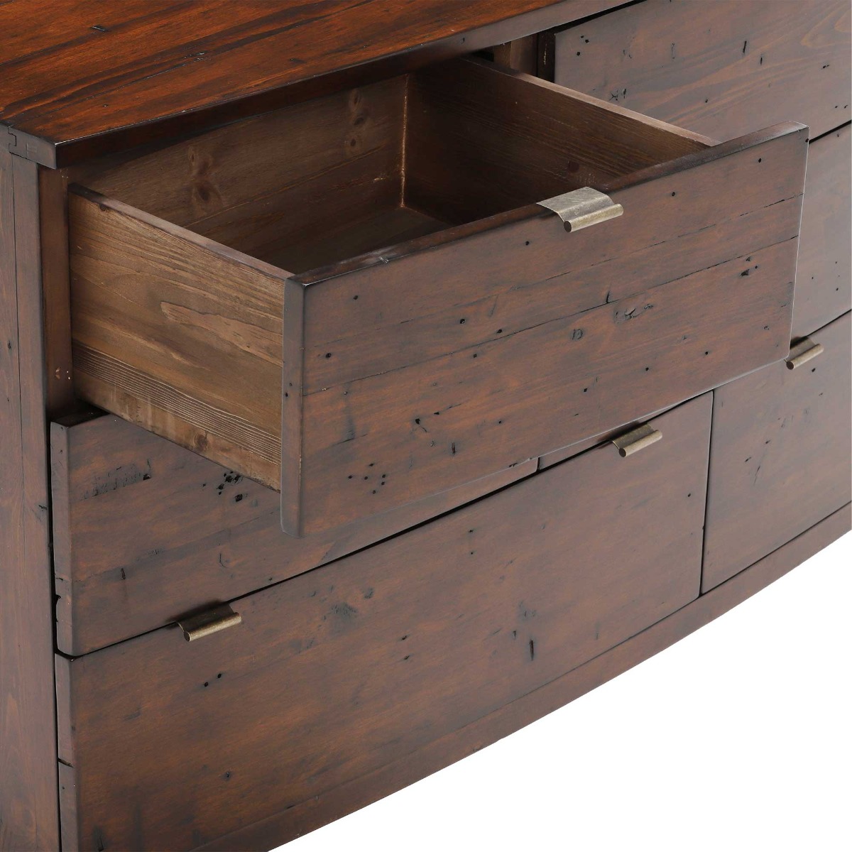 Navajos 8 Drawer Dresser Cabinet - Reclaimed Pinewood Finish