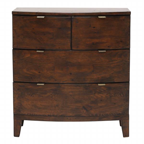 Navajos Reclaimed Wood 4 Drawer Chest, Reclaimed Pinewood Finish
