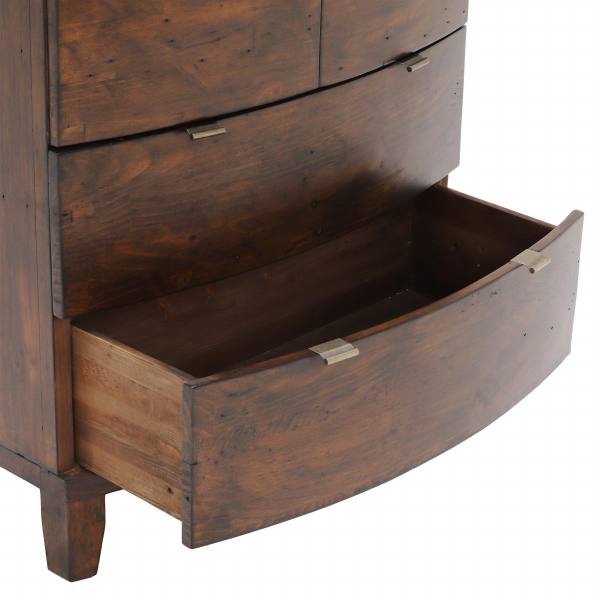 Navajos Reclaimed Wood 4 Drawer Chest, Reclaimed Pinewood Finish