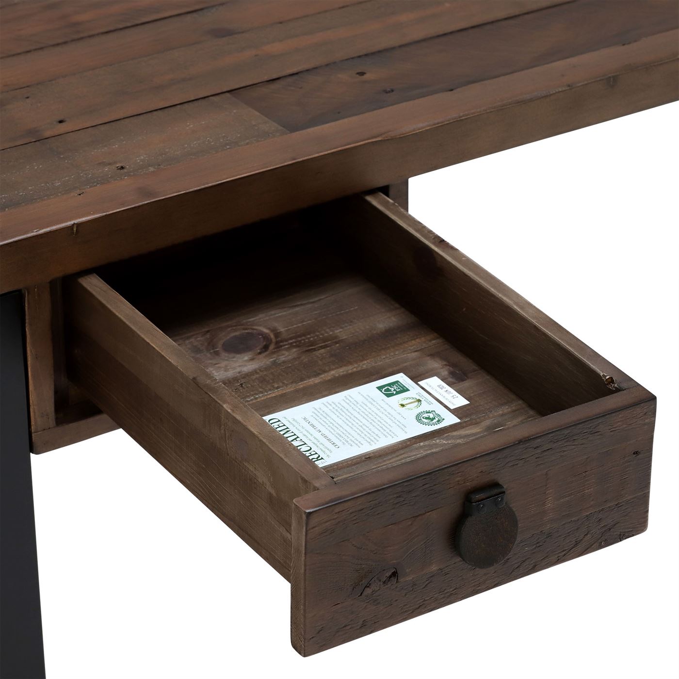 Tacoma Slim Office Desk, Matt Black