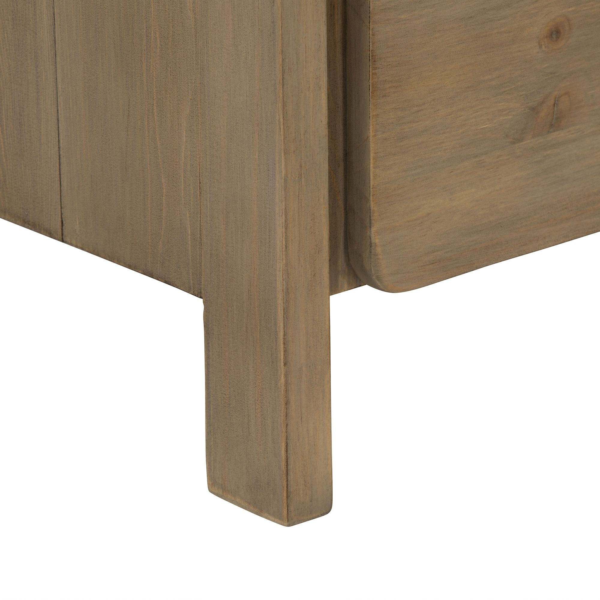 Tosca Reclaimed Wood 2 Drawer Bedside Cabinet, Scrubbed Teak