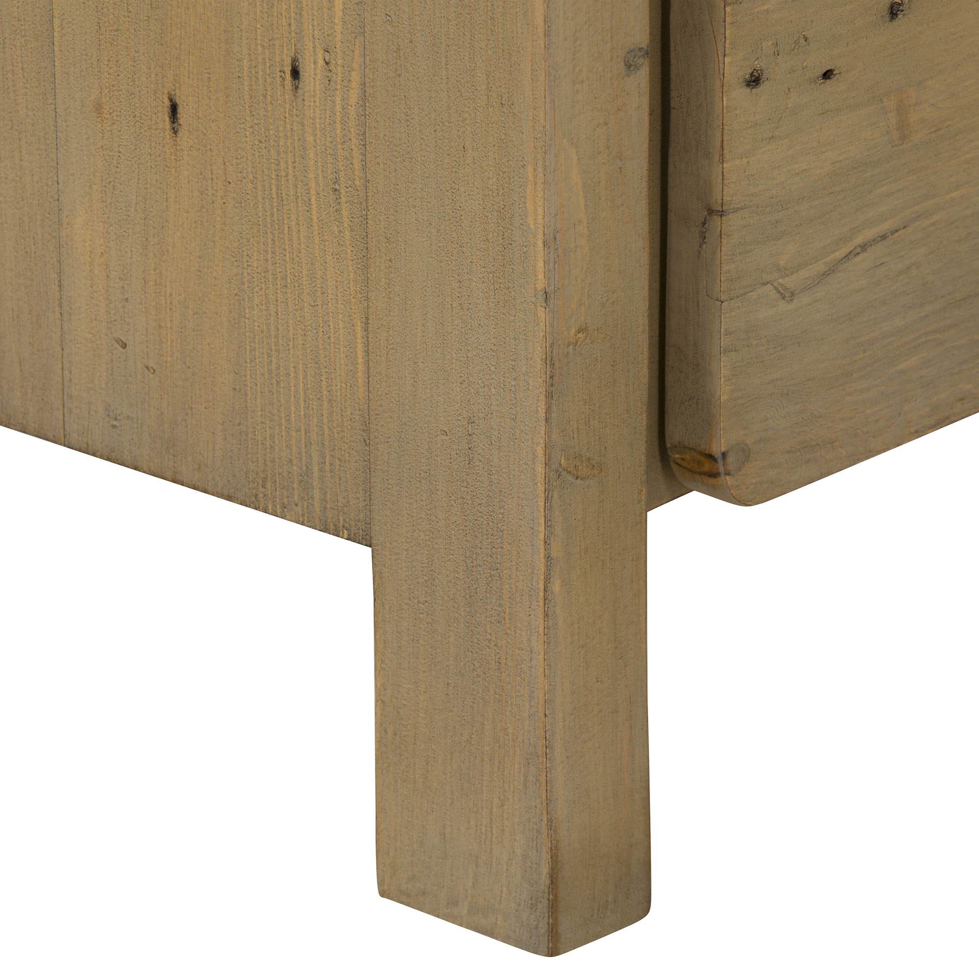 Tosca Reclaimed Wood 3 Drawer Lowboy Cabinet, Scrubbed Teak