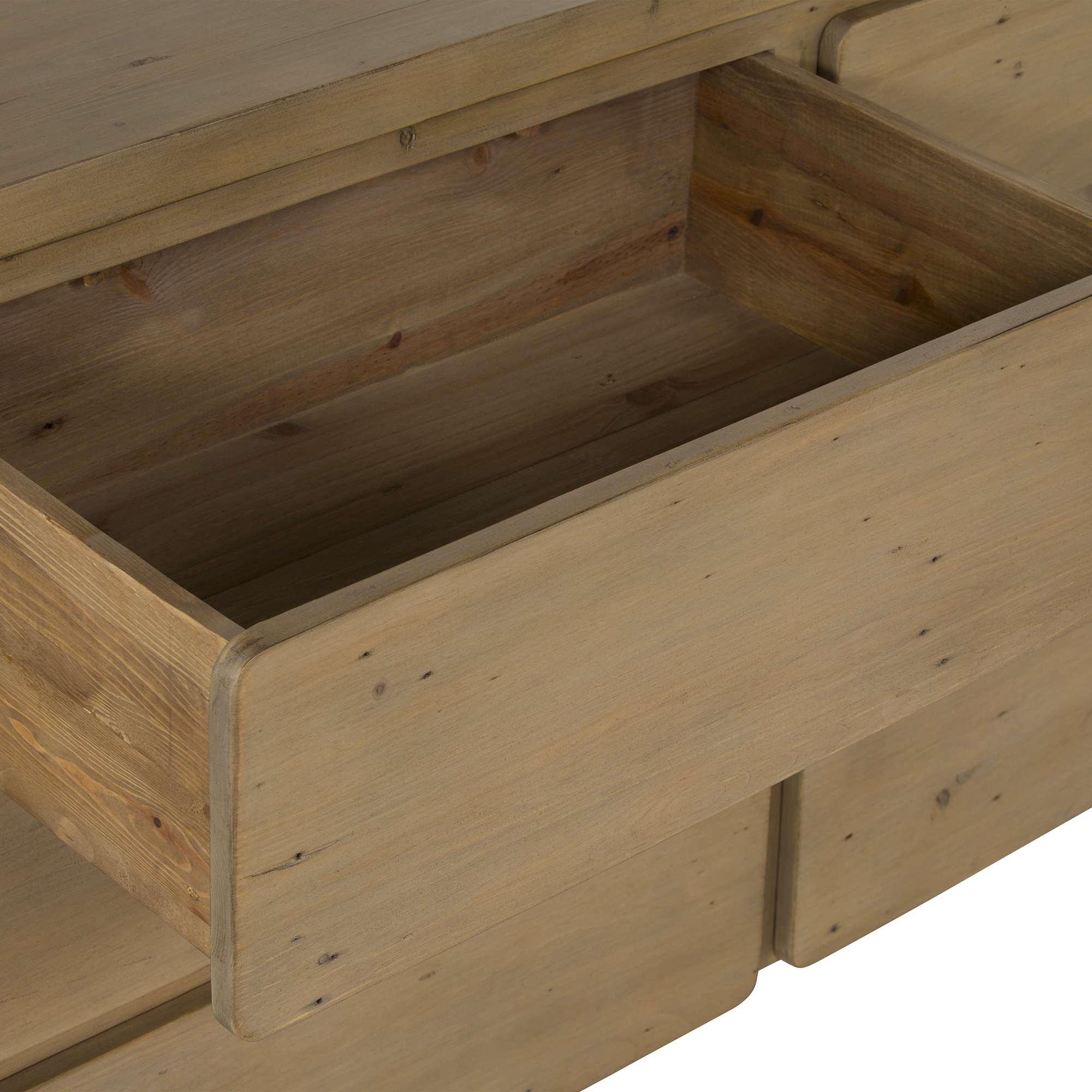 Tosca Reclaimed Wood 6 Drawer Wide Dresser, Scrubbed Teak