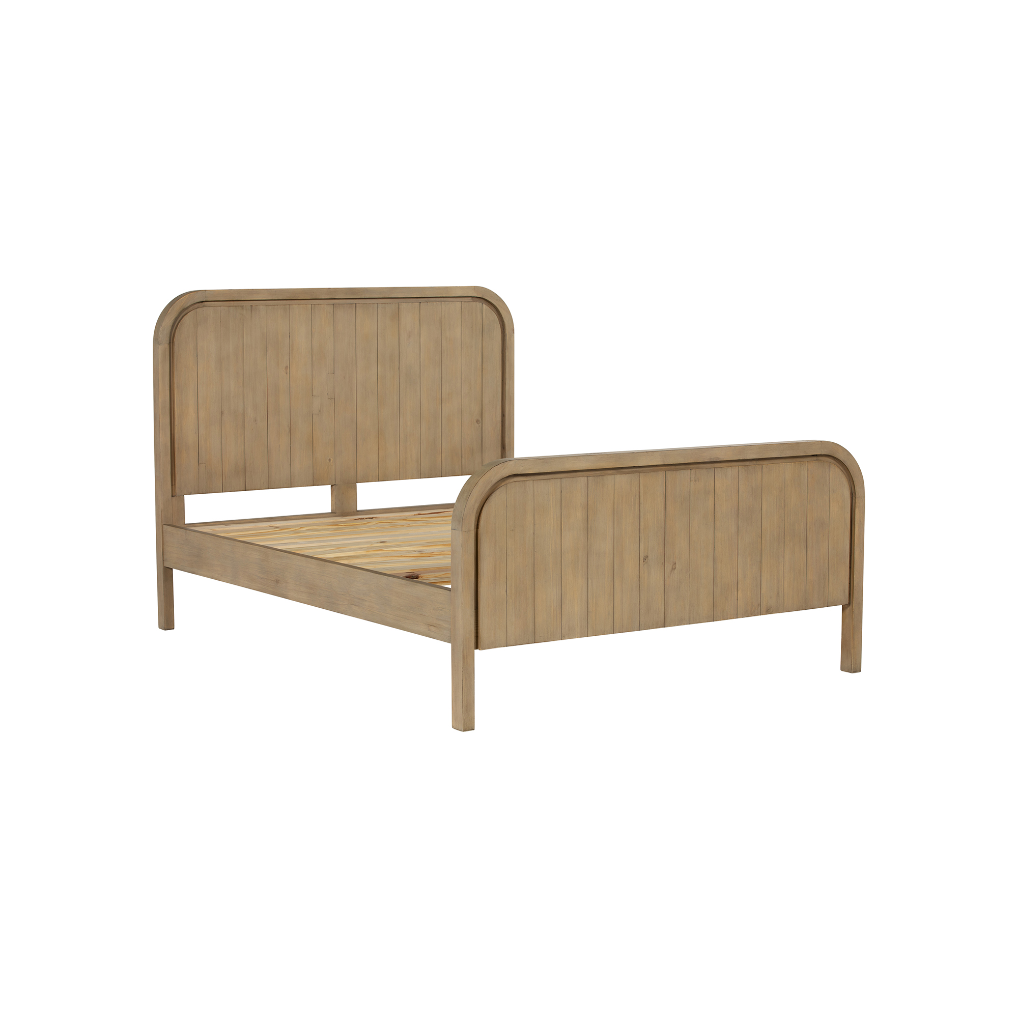 Tosca Reclaimed Wood Super King Bed, Scrubbed Teak