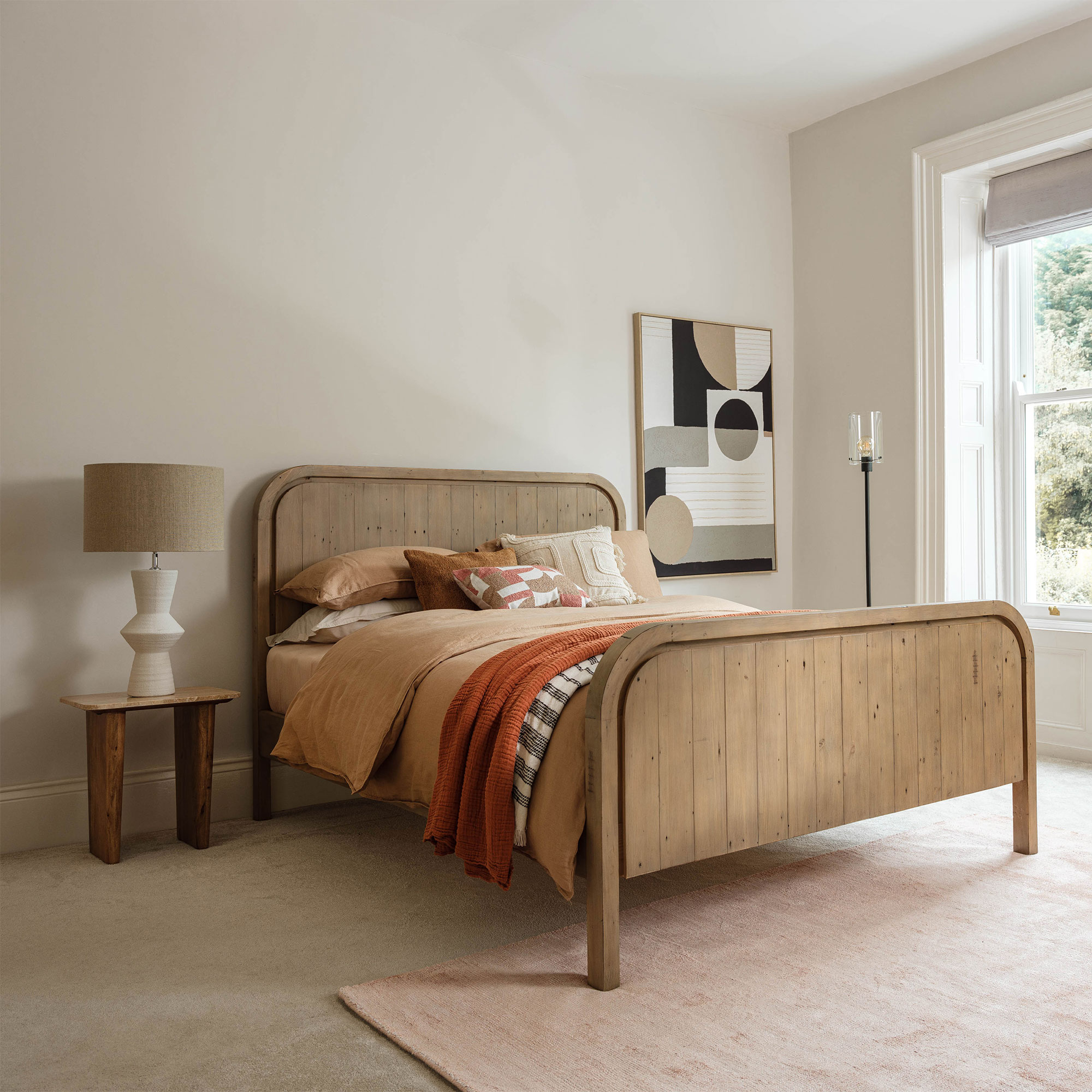 Tosca Reclaimed Wood Super King Bed, Scrubbed Teak