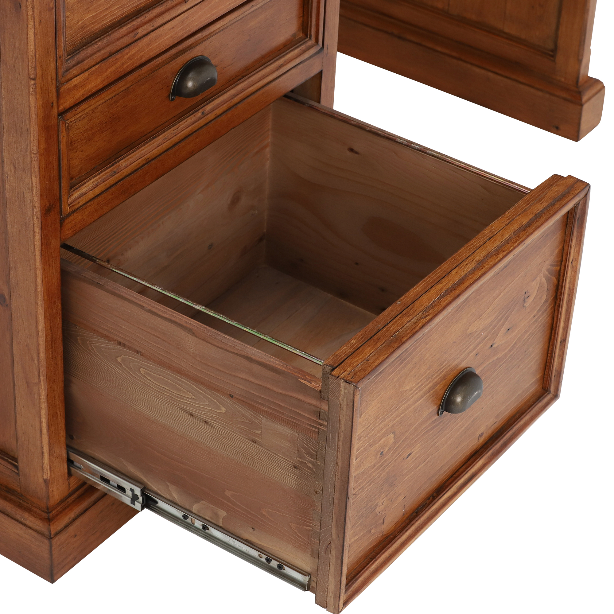 Villiers Reclaimed Wood Single Pedestal Desk, In Vintage Finish