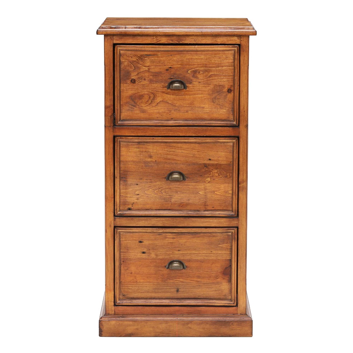 Villiers Reclaimed Wood 3 Drawer Filing Cabinet, In Vintage Finish