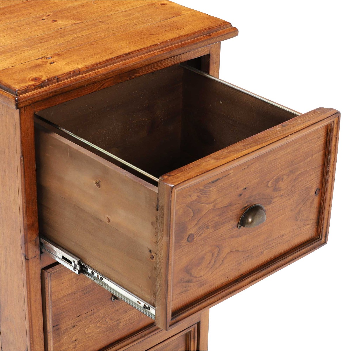 Villiers Reclaimed Wood 3 Drawer Filing Cabinet, In Vintage Finish