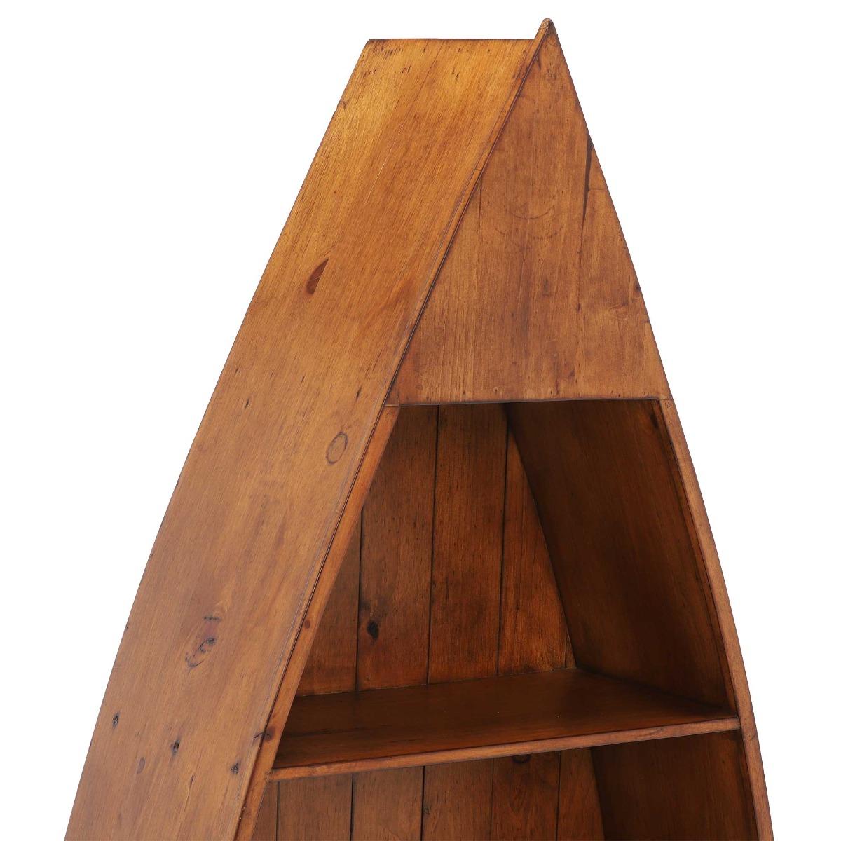 Villiers Reclaimed Wood Boat Bookcase, In Vintage Finish