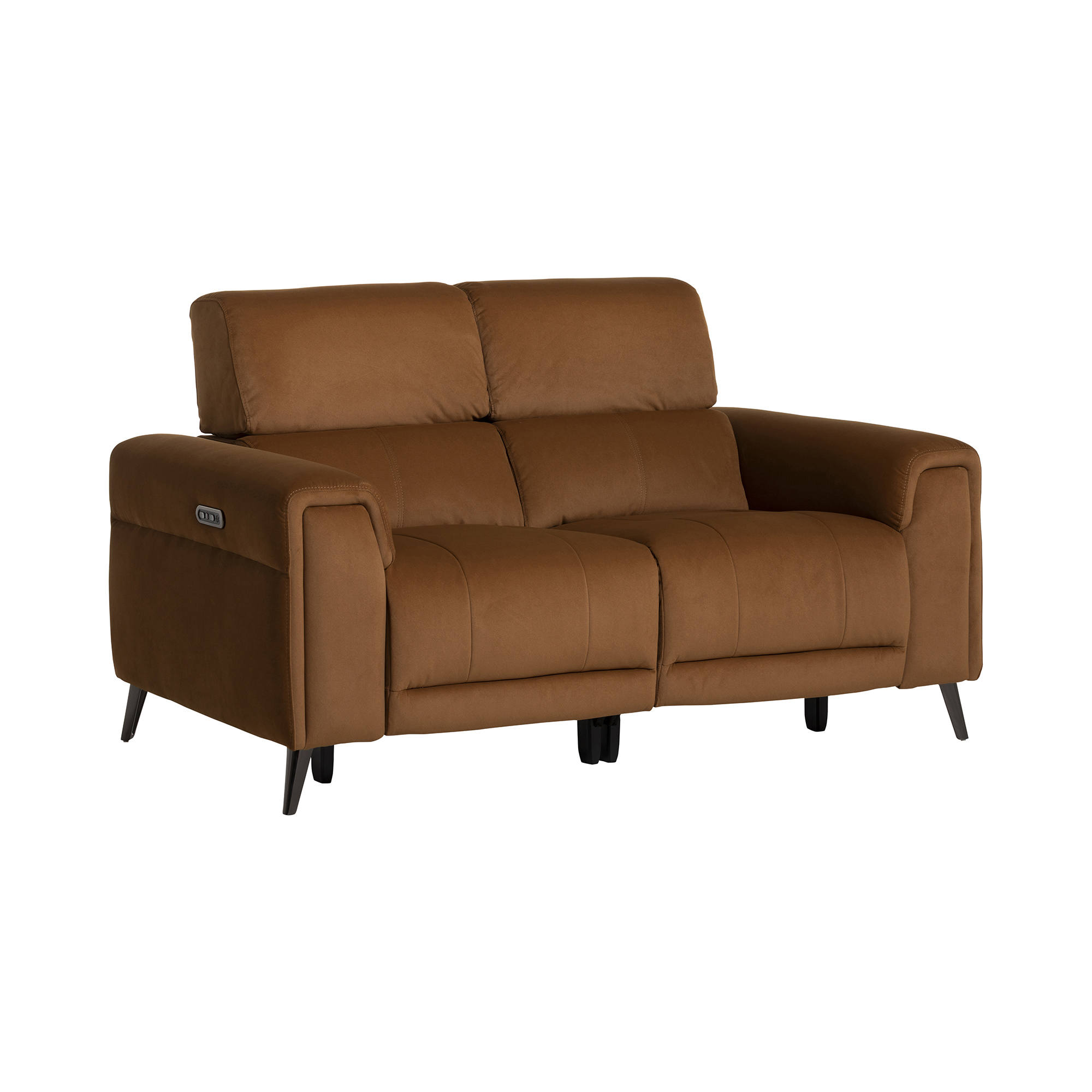 Kerren 2 Seater Power Recliner With Head Tilt - With Blue Tooth In Bella Copper