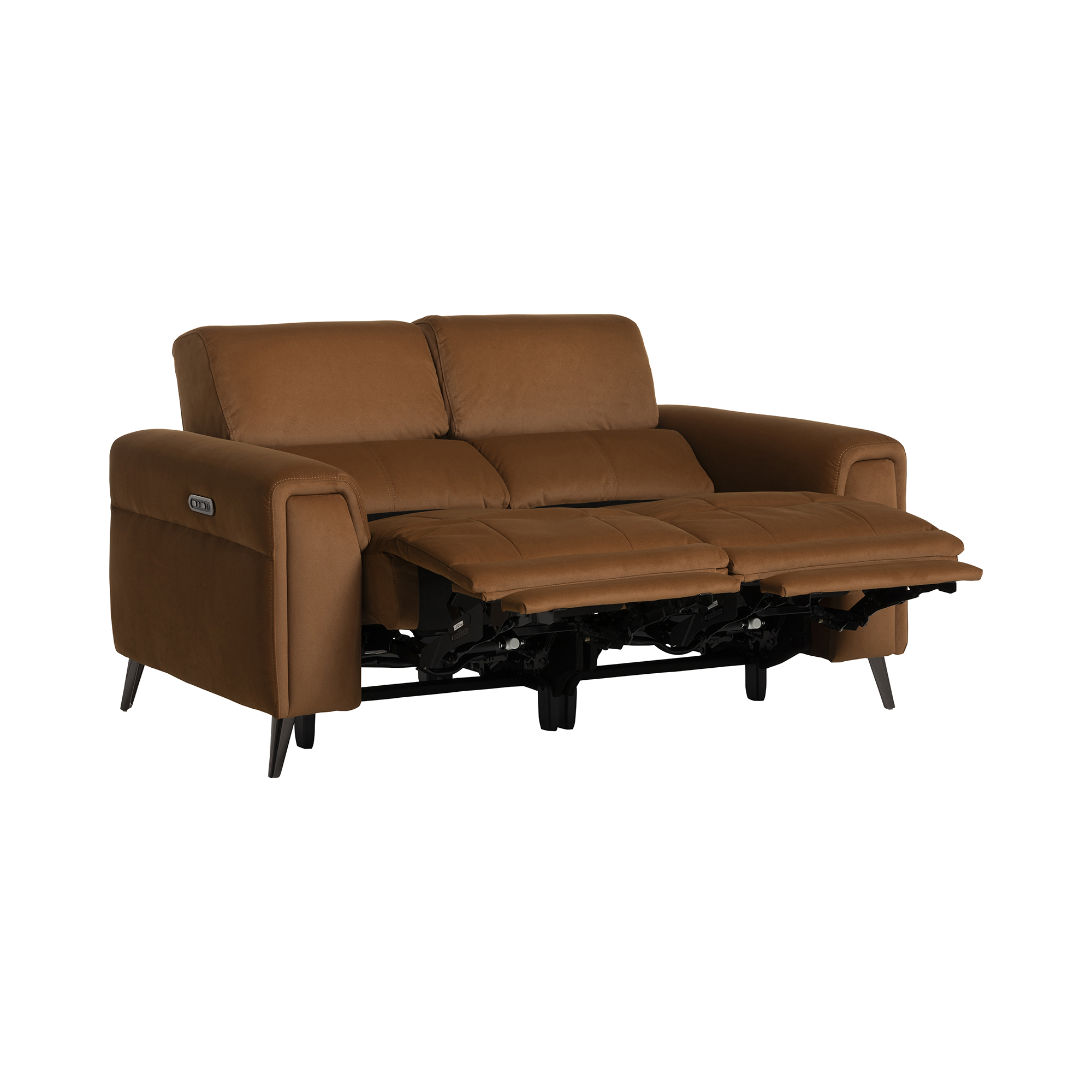 Kerren 2 Seater Power Recliner With Head Tilt - With Blue Tooth In Bella Copper