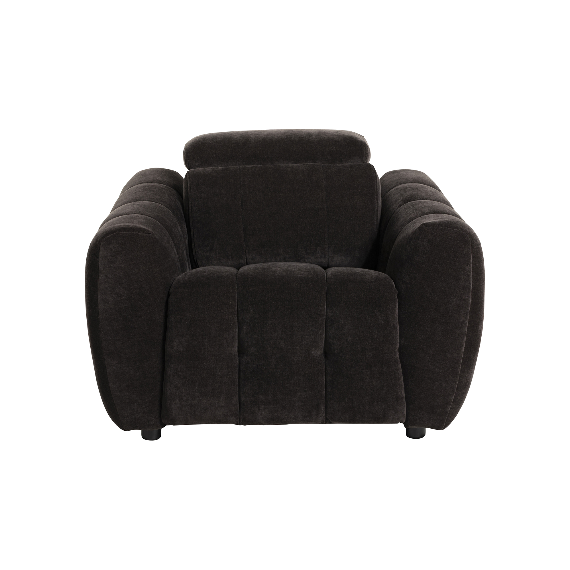 Montgomery Dark Brown Fabric Electric Recliner Armchair, Manhattan Mushroom