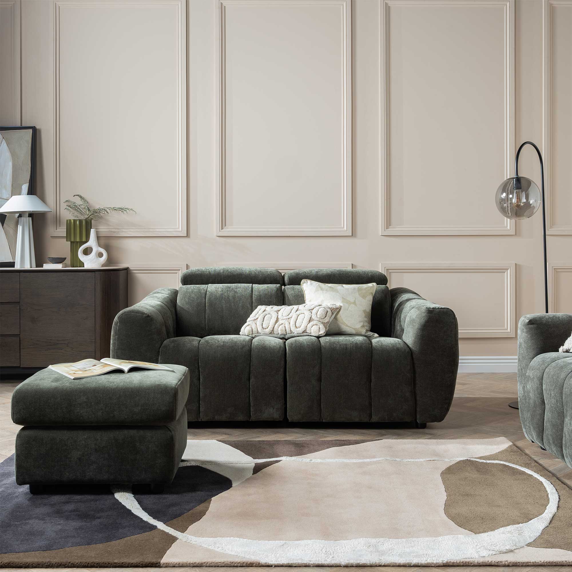 Montgomery 2 Power Seater and Headrest - Manhattan Pine 58001 F8