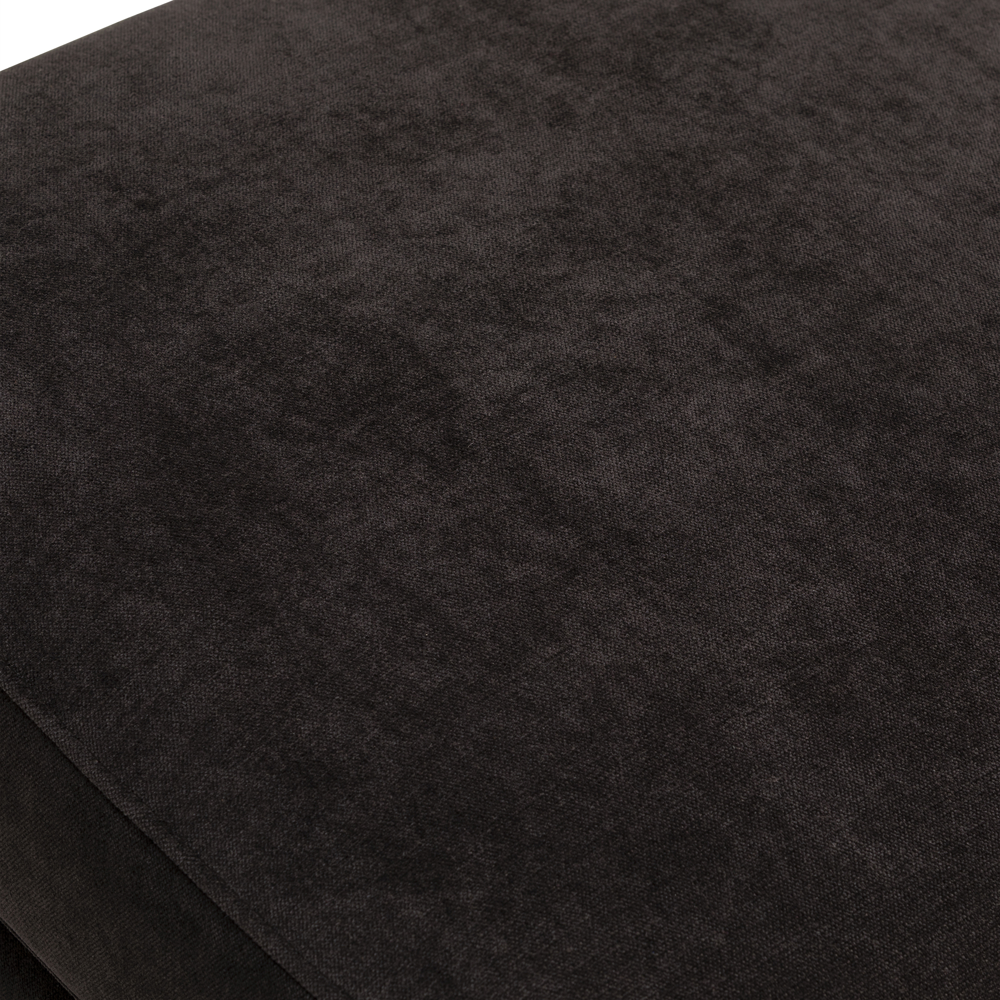 Montgomery Dark Brown Fabric Footstool, Manhattan Mushroom