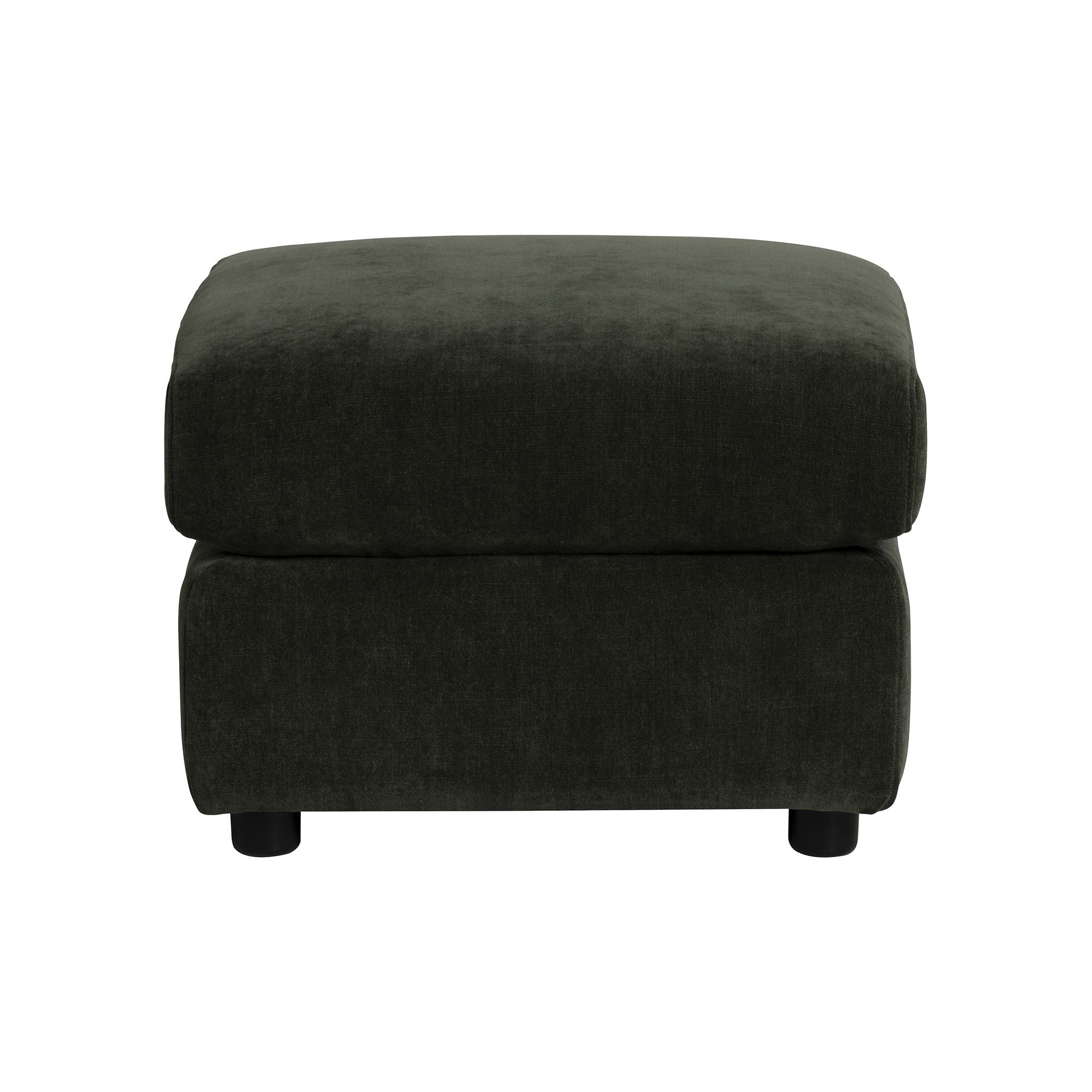 Montgomery Green Fabric Footstool, Manhattan Pine