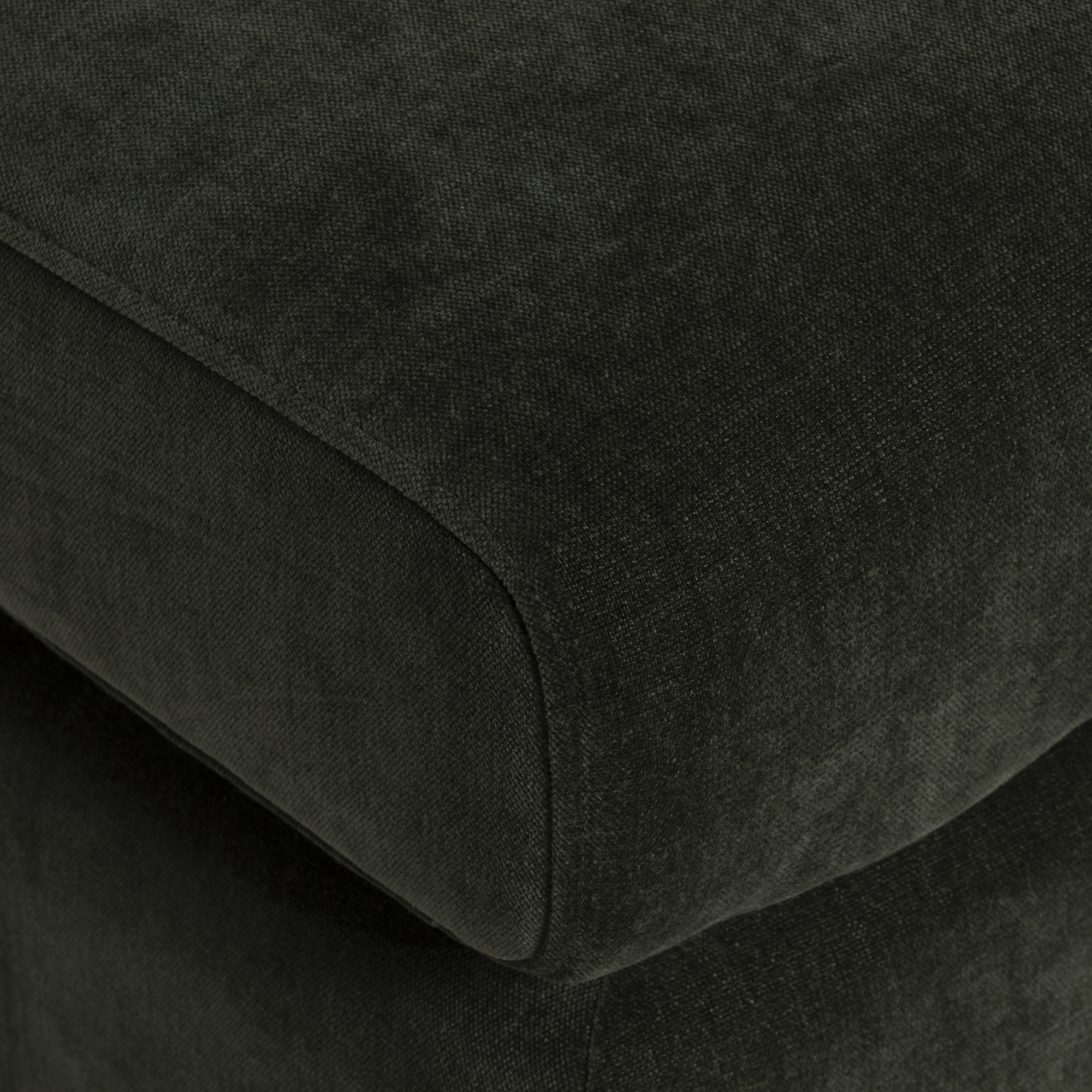 Montgomery Green Fabric Footstool, Manhattan Pine