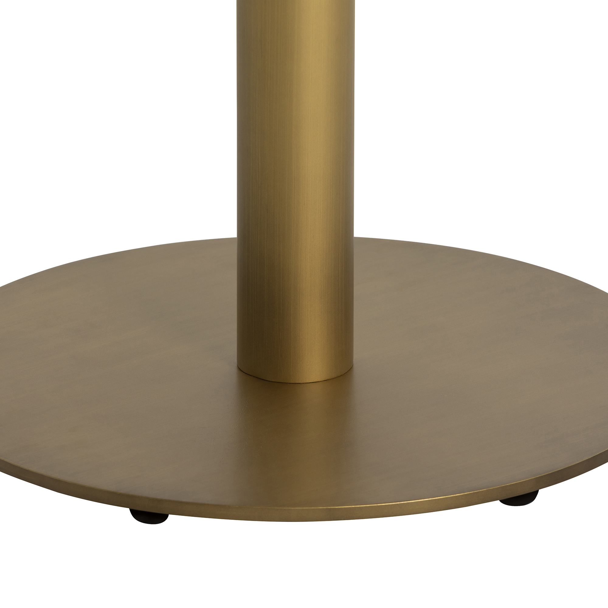 Atlantic Green Garden Pedestal Bistro Table, Herringbone Mosaic and Brass Metal