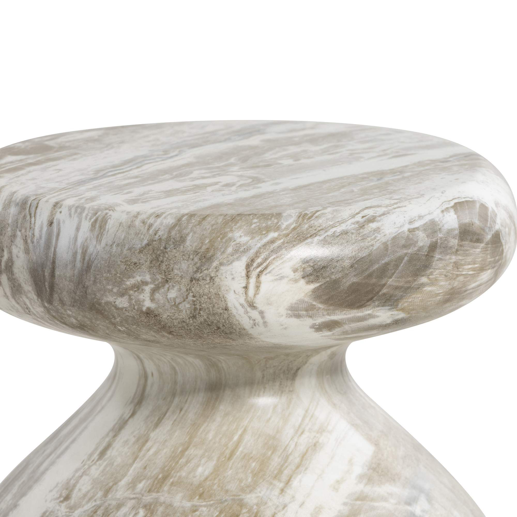 Knip Curved Garden Drinks Table - Faux Marble, Gard25