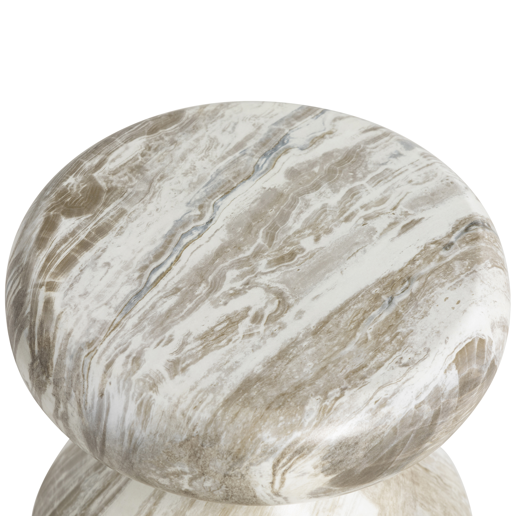 Knip Curved Garden Drinks Table - Faux Marble, Gard25