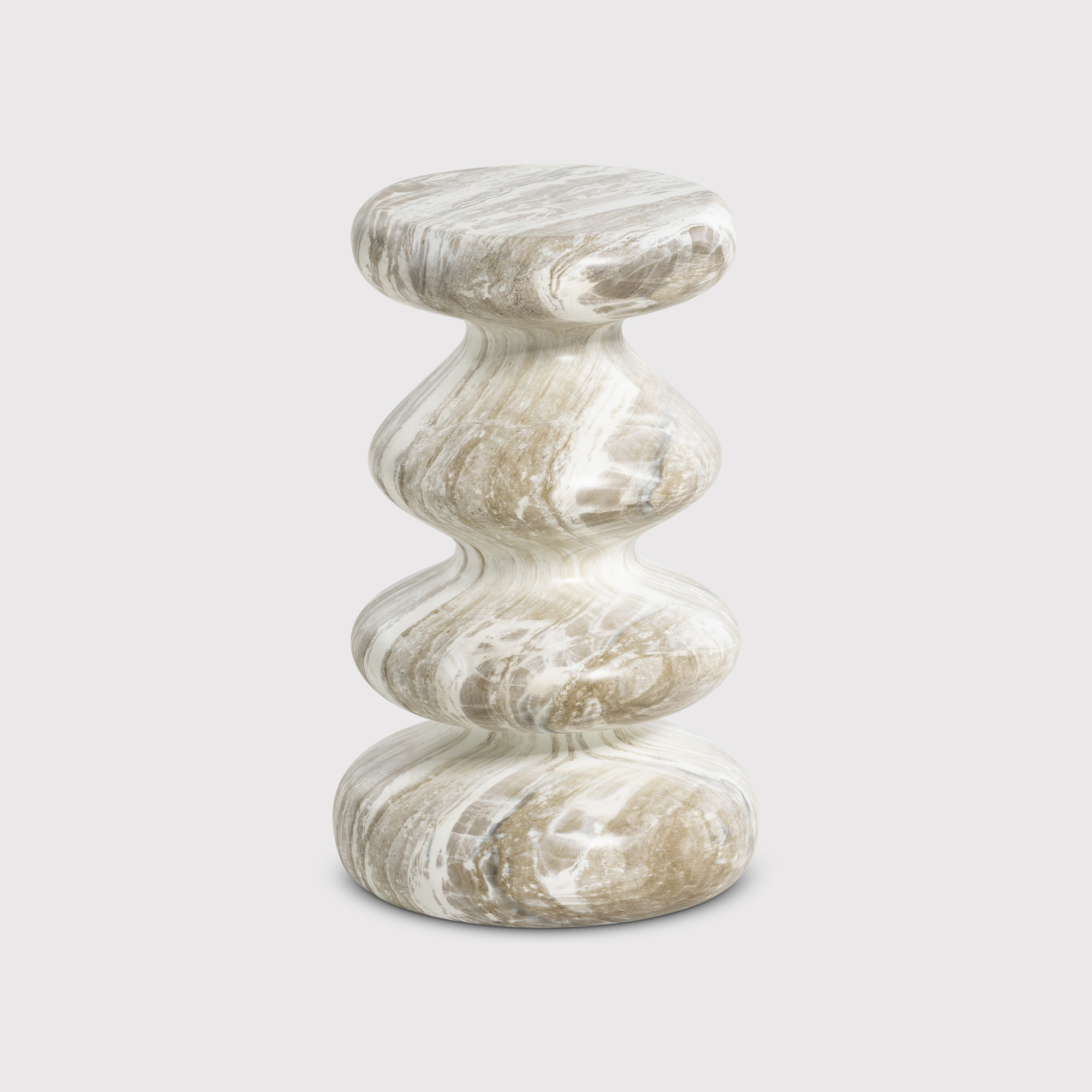 Knip Curved Garden Drinks Table - Faux Marble, Gard25