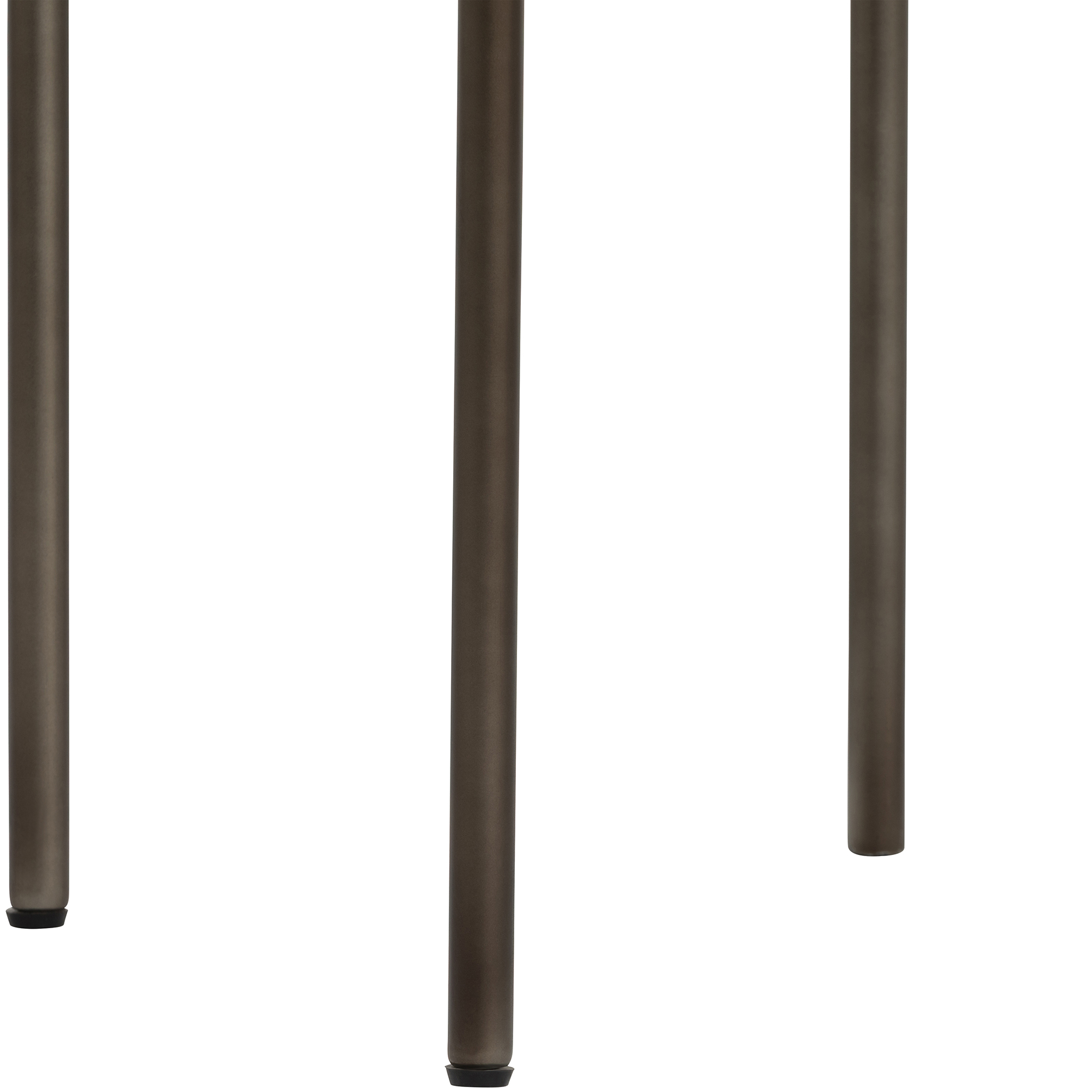 Ryde Low Dark Travertine Side Table - Faux Travertine and Chocolate Brown, Gard25