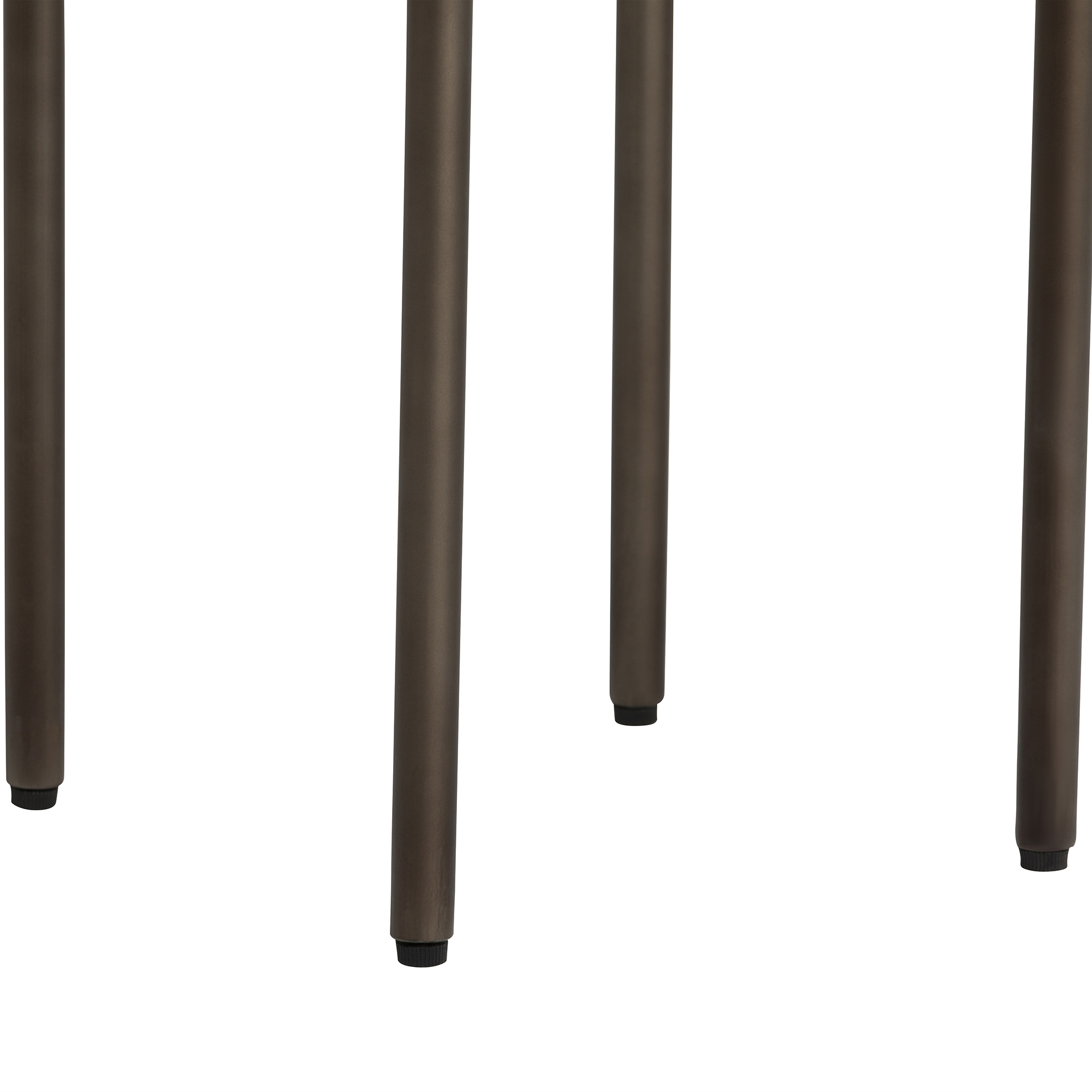 Ryde Tall Dark Travertine Side Table - Faux Travertine and Chocolate Brown, Gard25