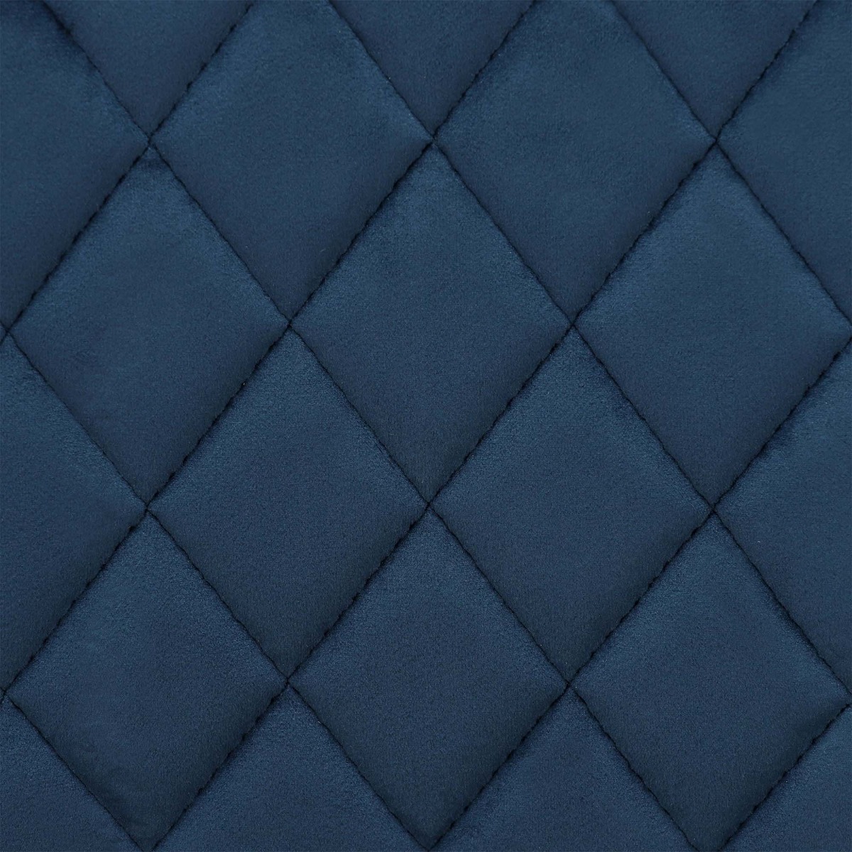 Archer Blue Velvet Counter Stool, Blue Fabric and Metal Legs