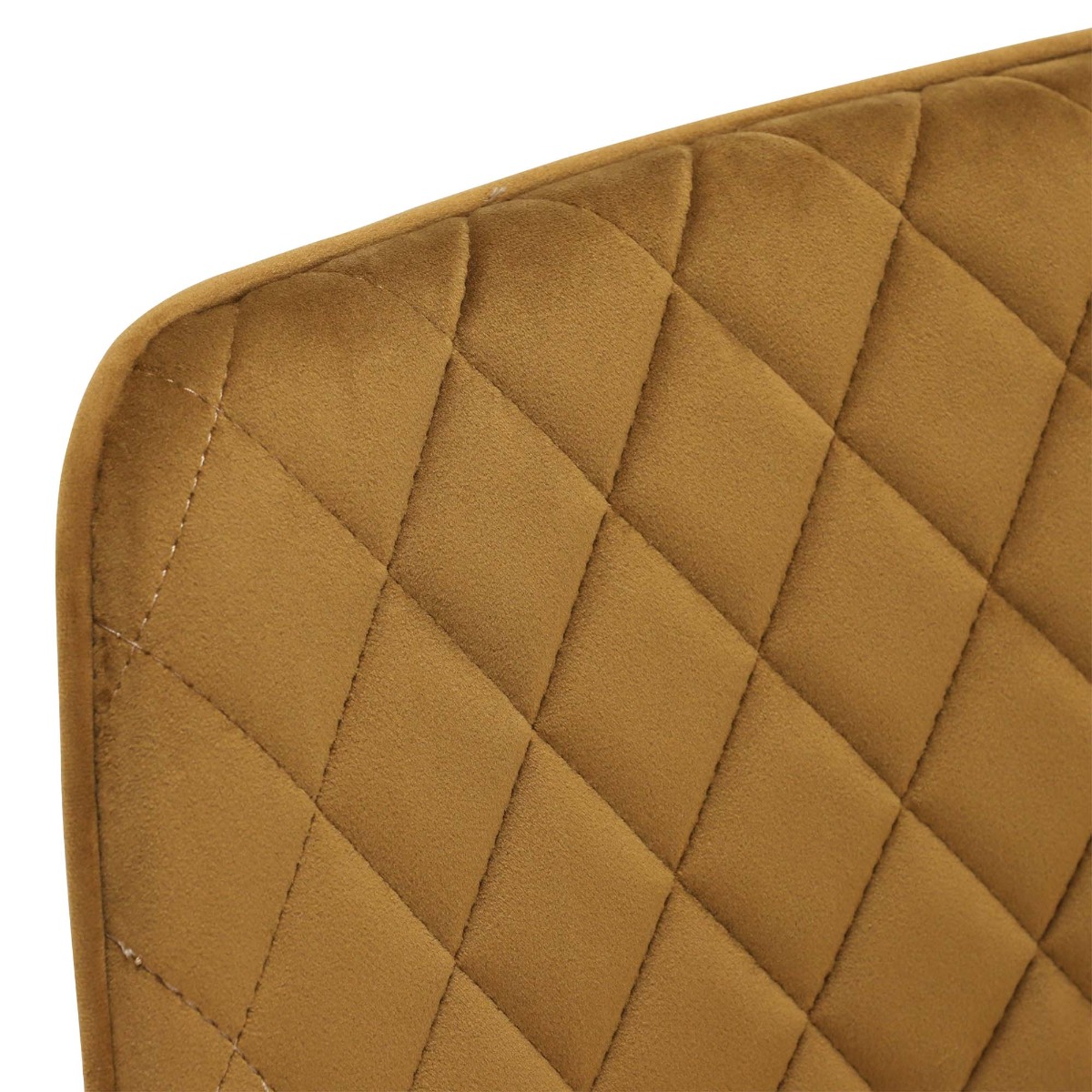 Archer Gold Velvet Counter Stool, Golden Fabric and Metal Legs