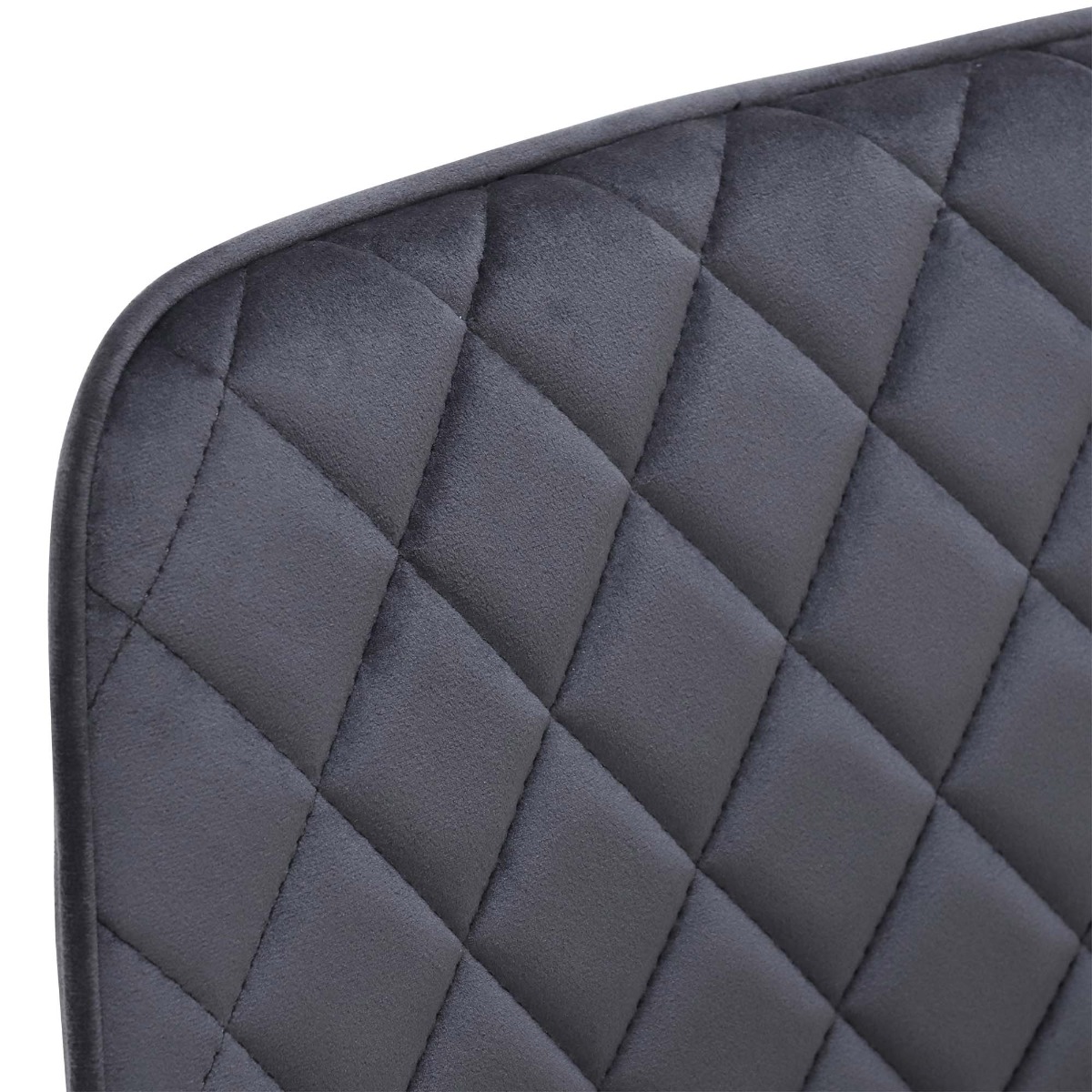 Archer Grey Velvet Counter Stool, Grey Fabric and Metal Legs