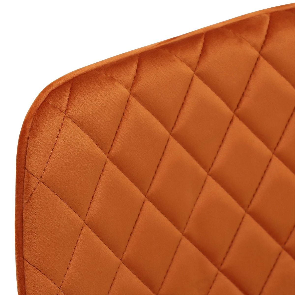 Archer Counter Stool - Orange Fabric and Metal Legs