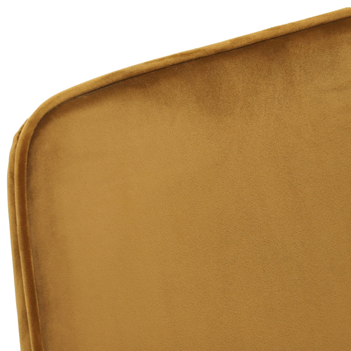 Beckton Yellow Gold Velvet Swivel Dining Chair, Golden Finish and Metal Legs