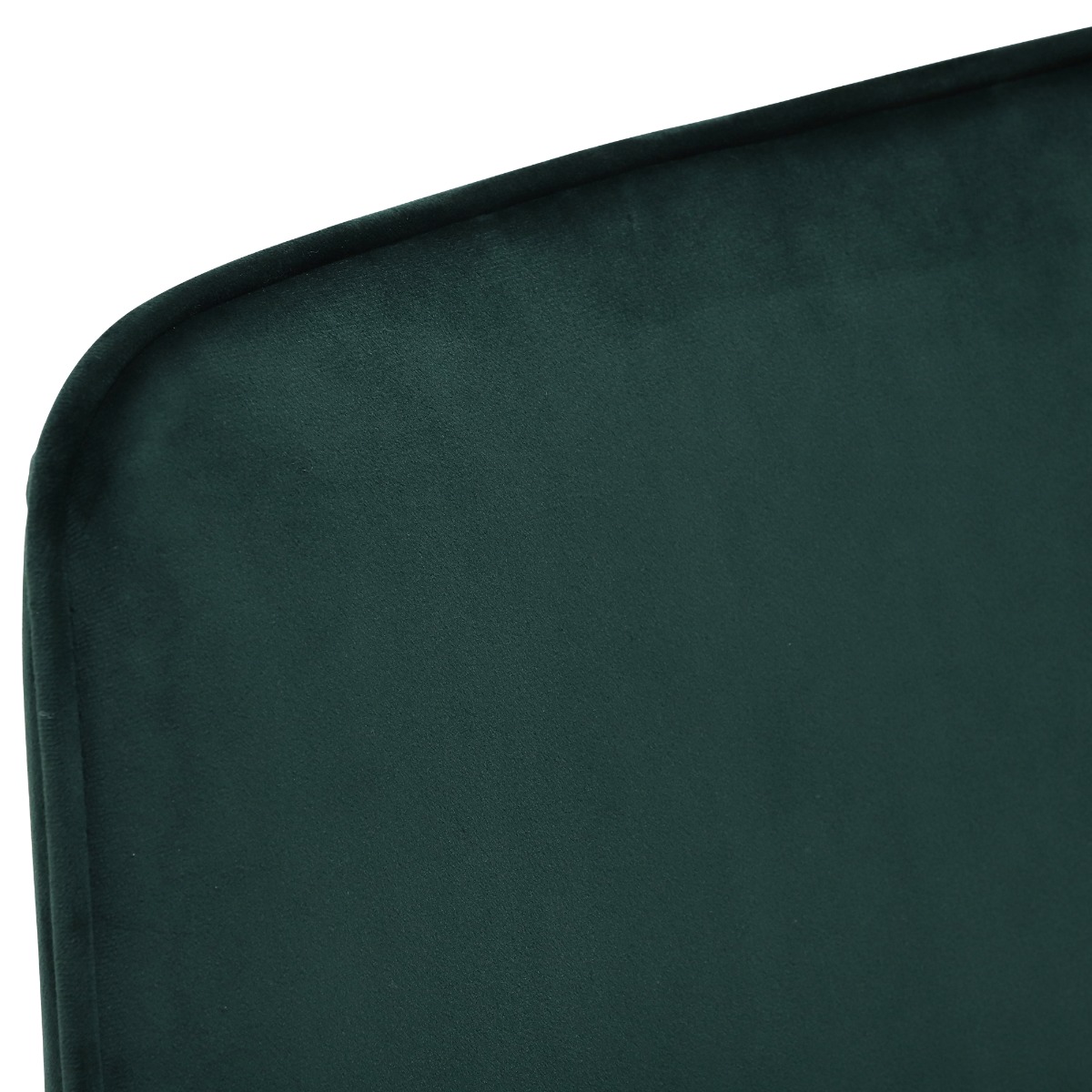 Beckton Green Velvet Swivel Dining Chair, Green Finish and Metal Legs