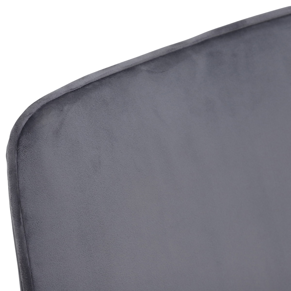 Beckton Grey Velvet Swivel Dining Chair, Grey Finish and Metal Legs