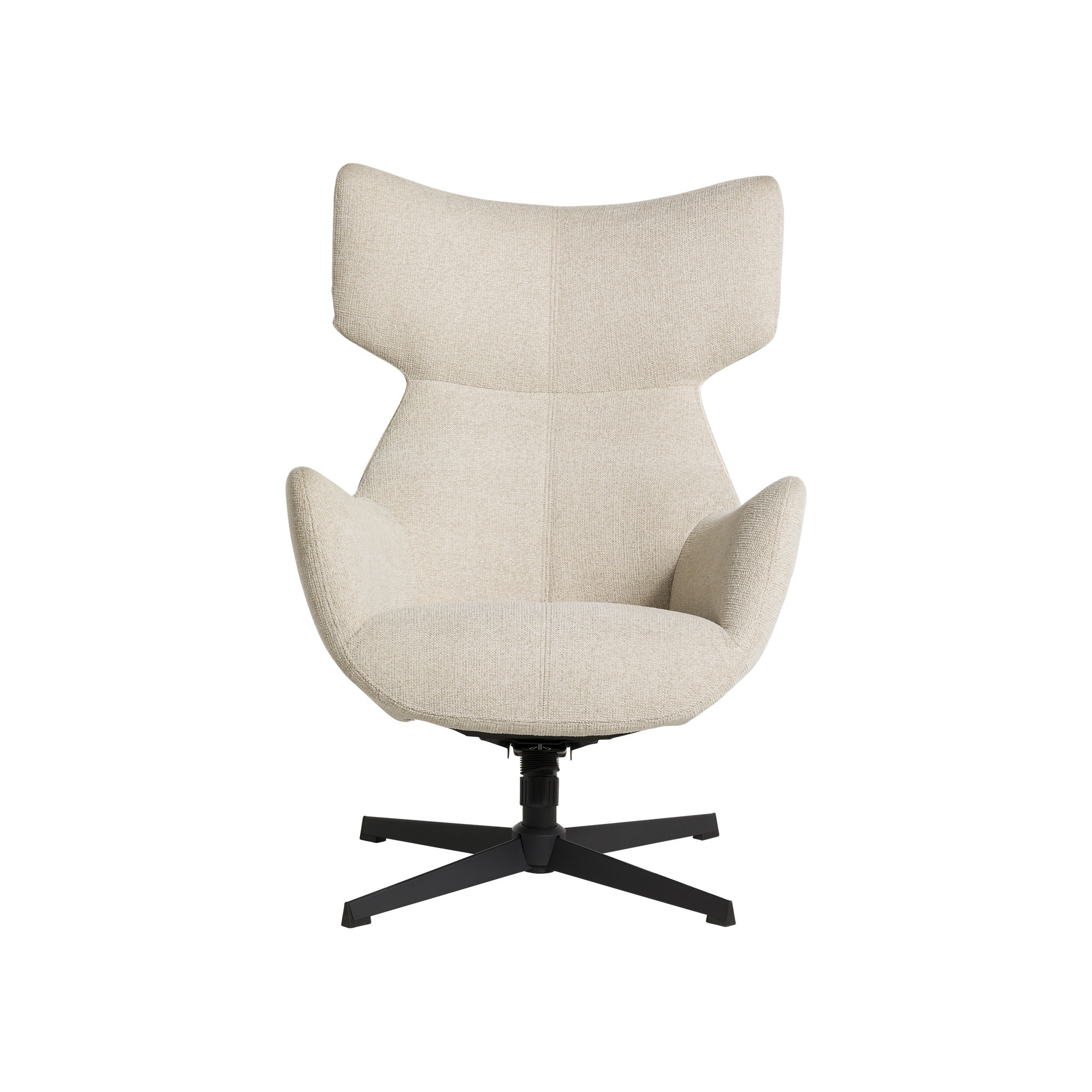 Pendock Beige Fabric Swivel Armchair, Natural Fabric