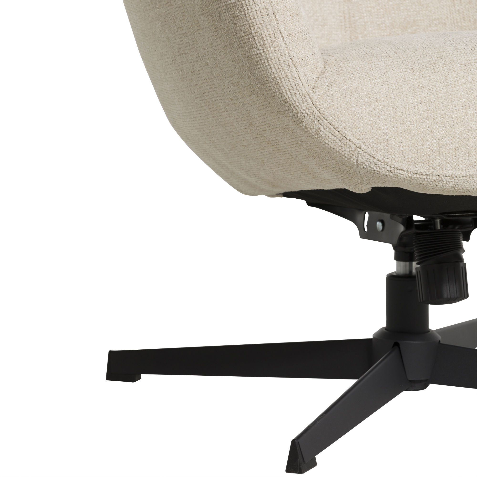 Pendock Beige Fabric Swivel Armchair, Natural Fabric