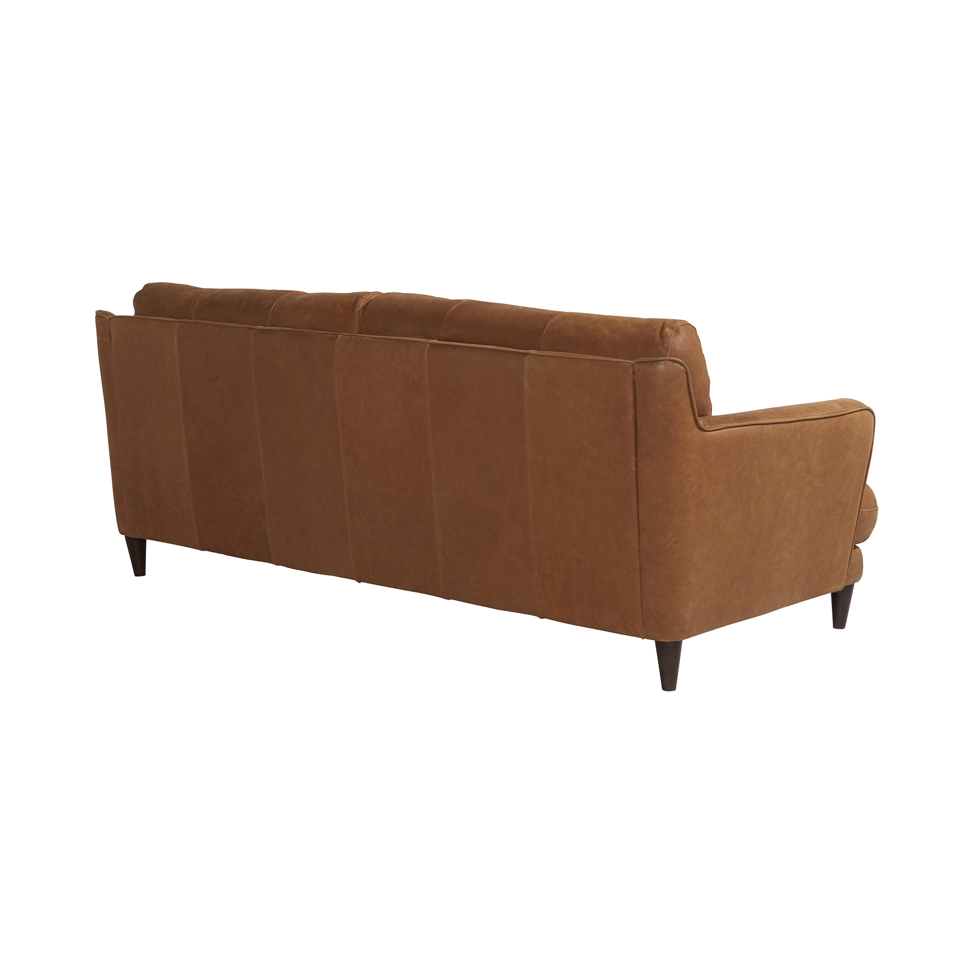 Aldo Brown Leather 3 Seater Sofa, Veneto Cognac