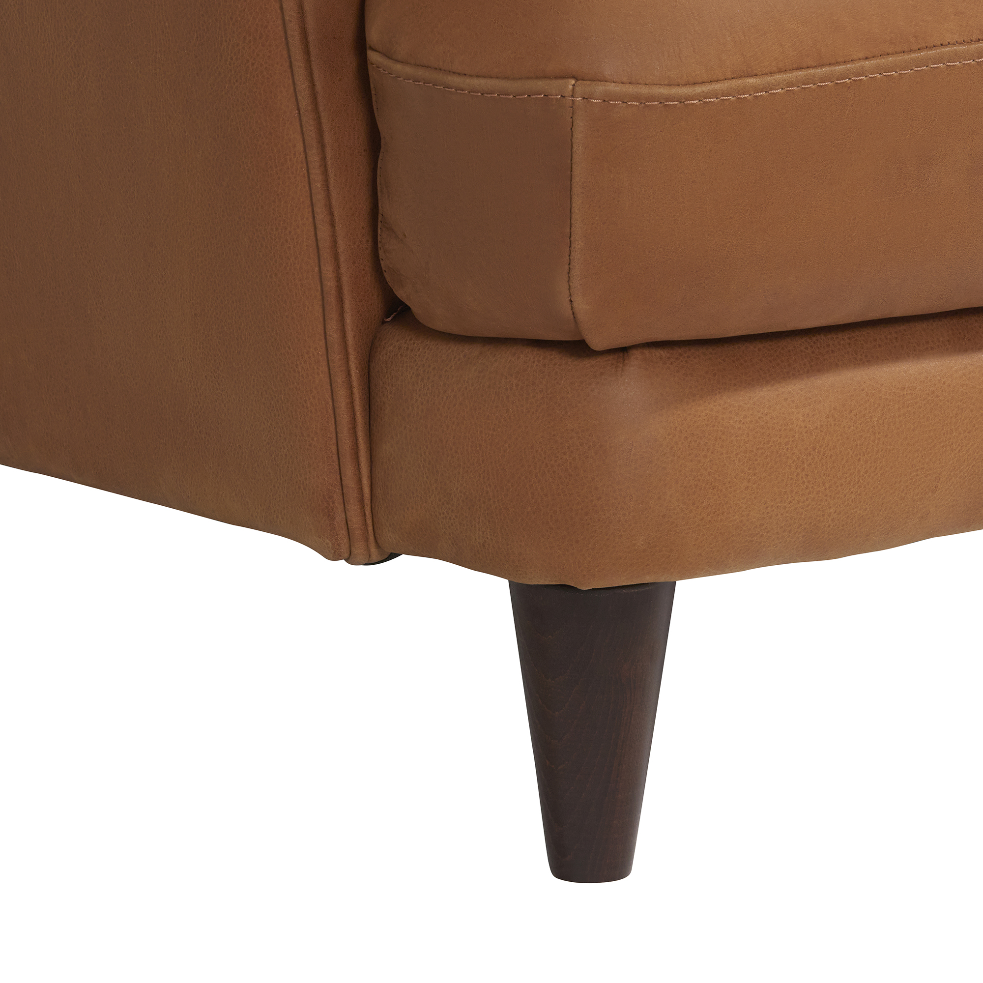 Aldo Leather 2 Seater Loveseat Sofa, Veneto Cognac