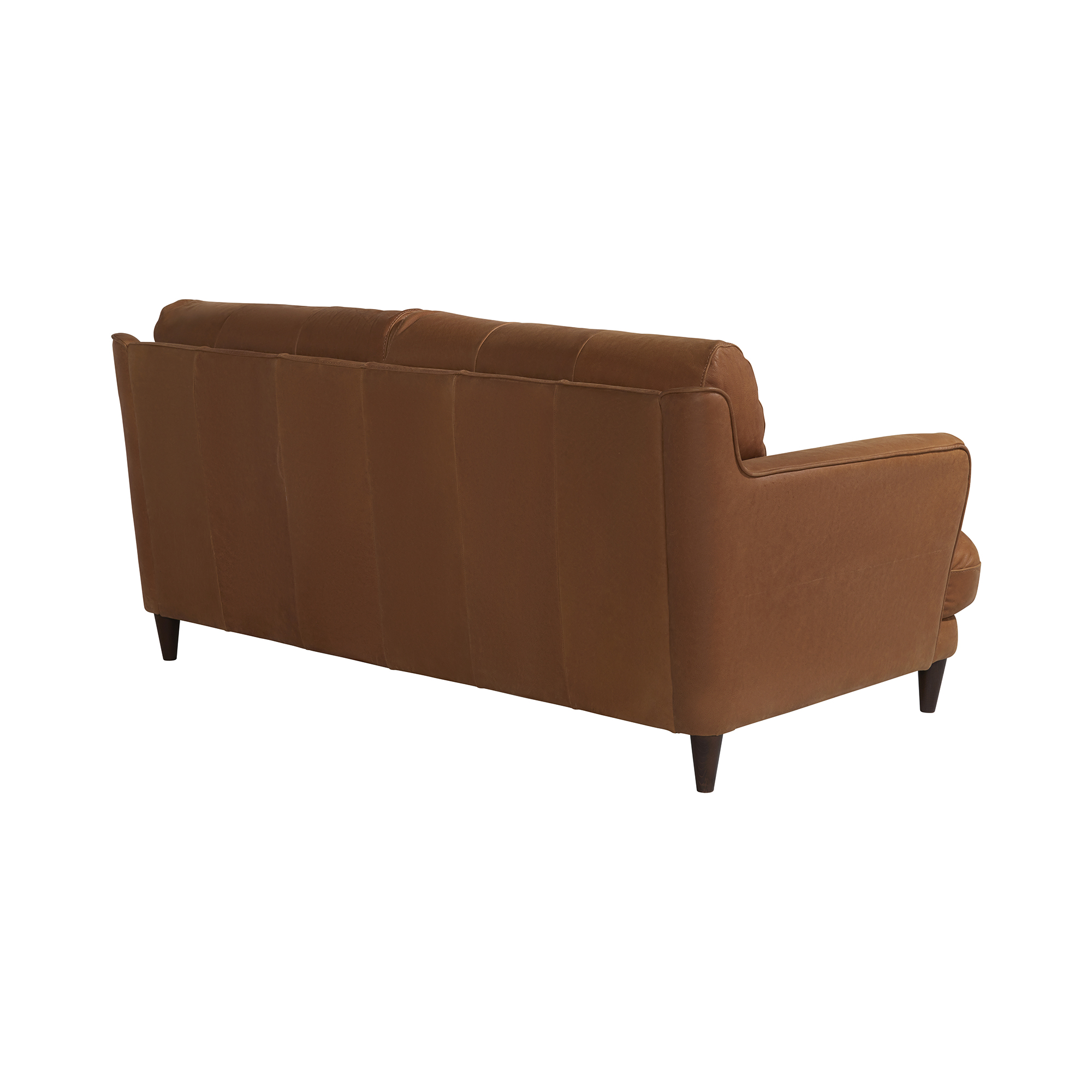 Aldo Leather 2 Seater Loveseat Sofa, Veneto Cognac