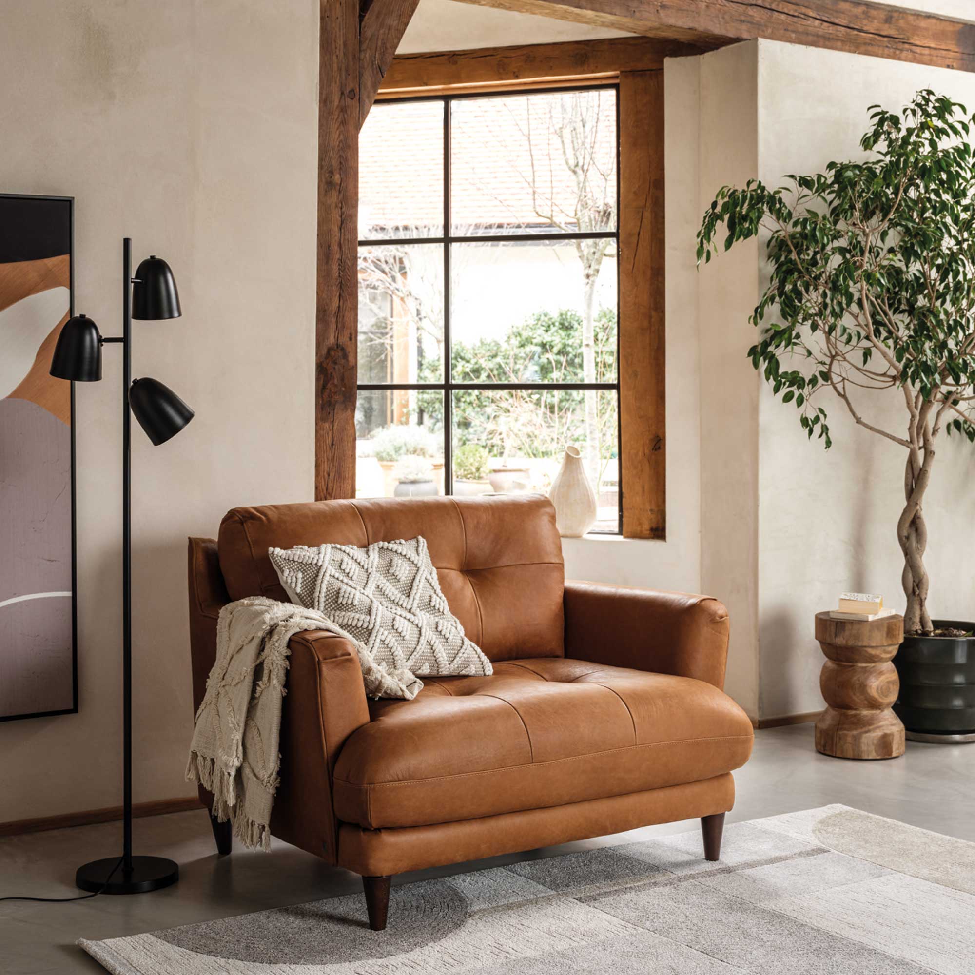 Aldo Leather Maxi Armchair, Veneto Cognac