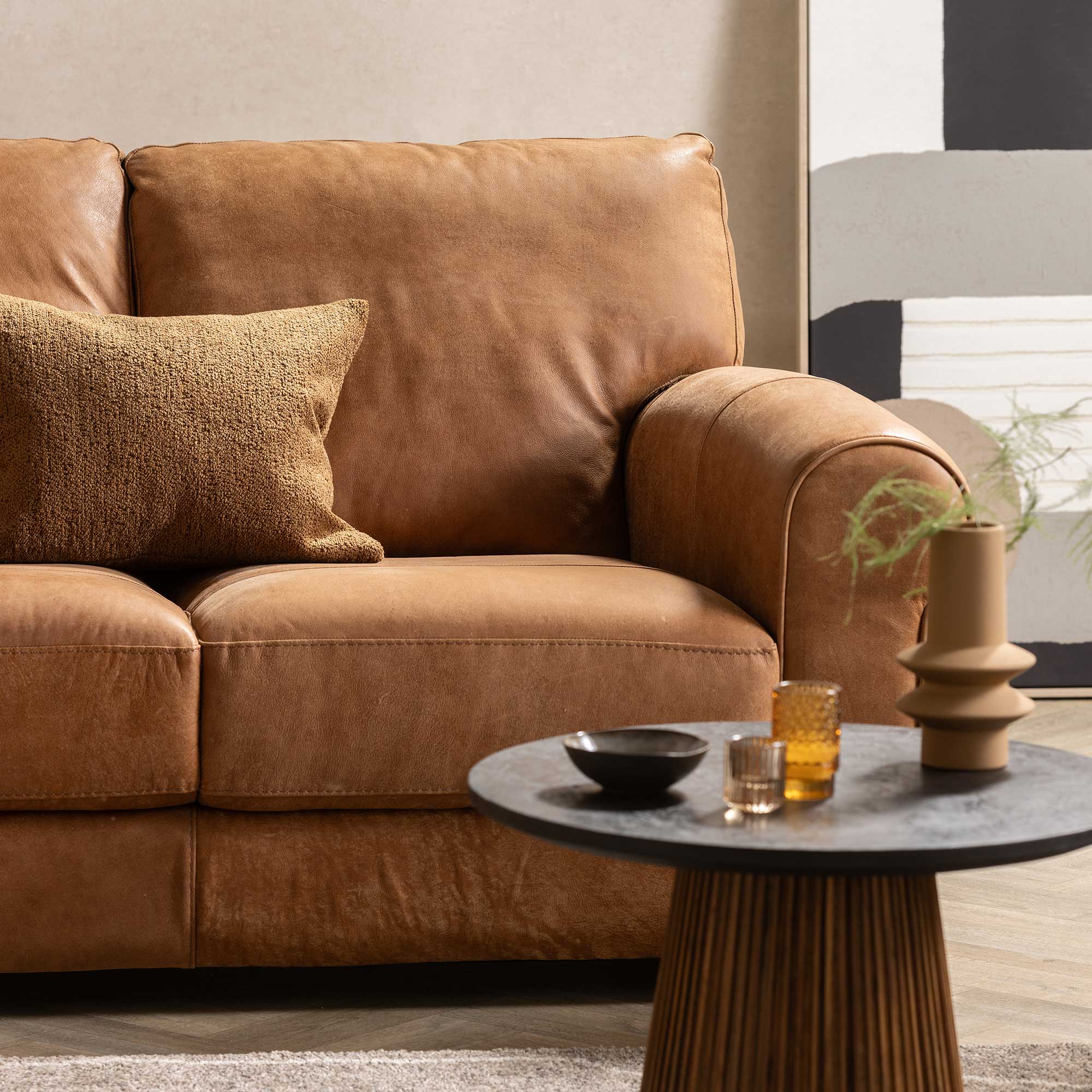Houston Leather 2 Seater Sofa