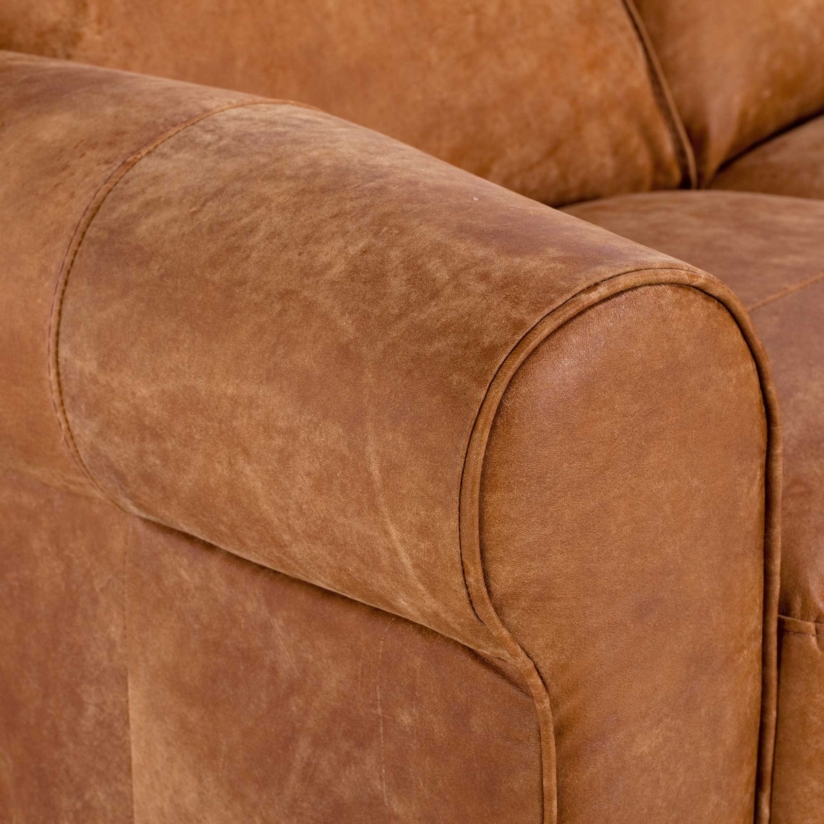 Houston Leather 3 Seater Sofa