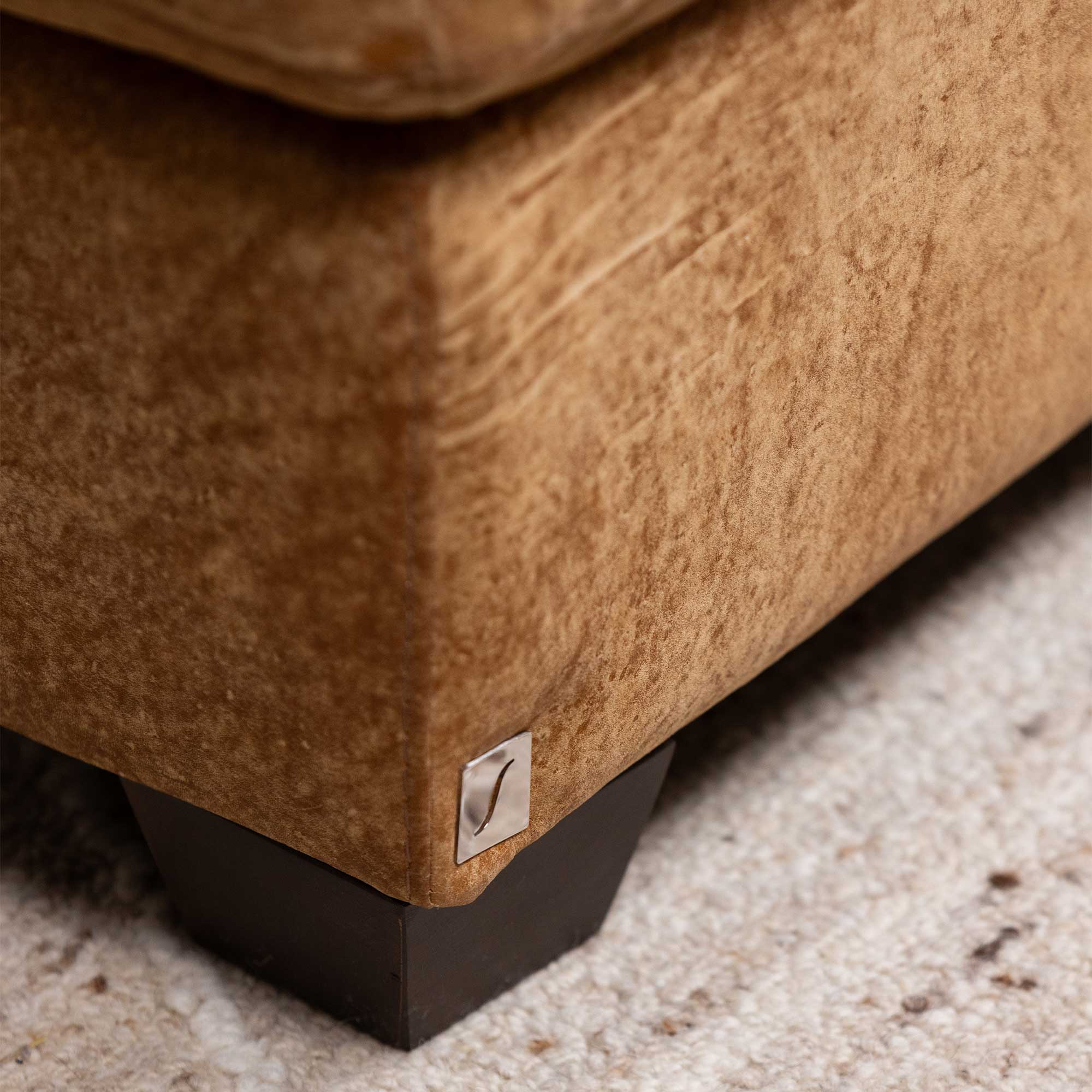 Houston Footstool - Hewlett Ranch 42000 Leather