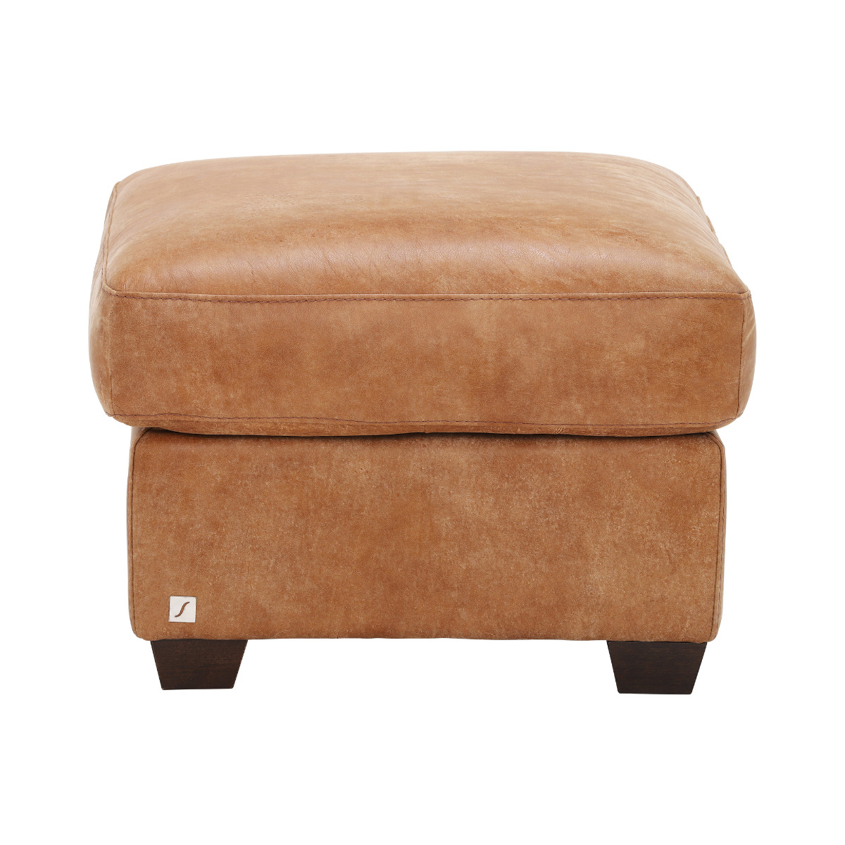 Houston Footstool - Hewlett Ranch 42000 Leather