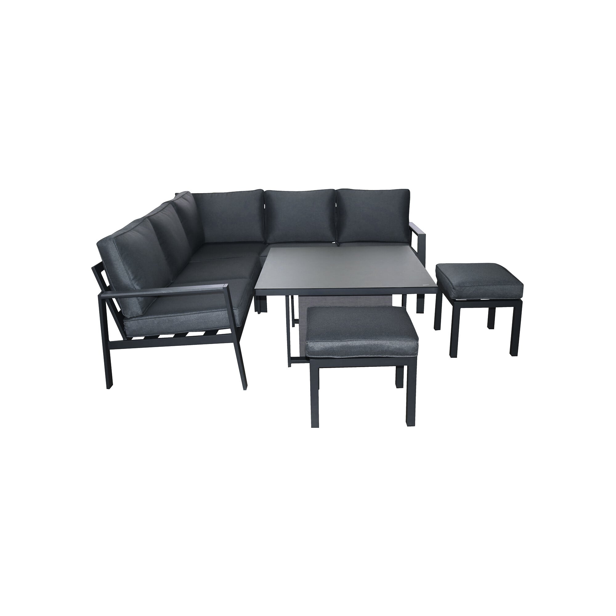 Fierza 6 Seater Garden Corner Set With Rising Table