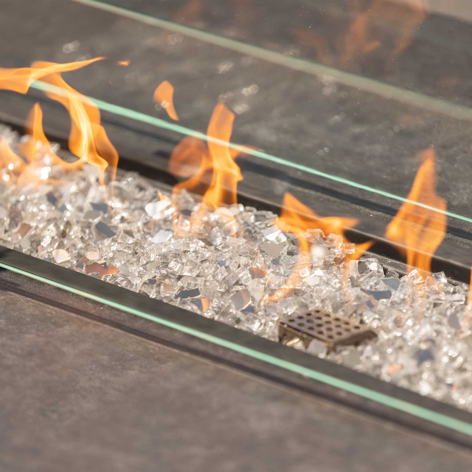 Fierza 9 Seater Garden Corner Set With Rising Firepit Table